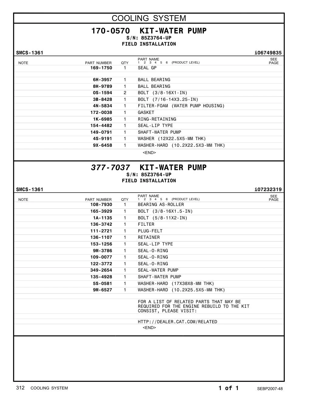 3B-8428 - BOLT (7/16-14X3.25-IN)