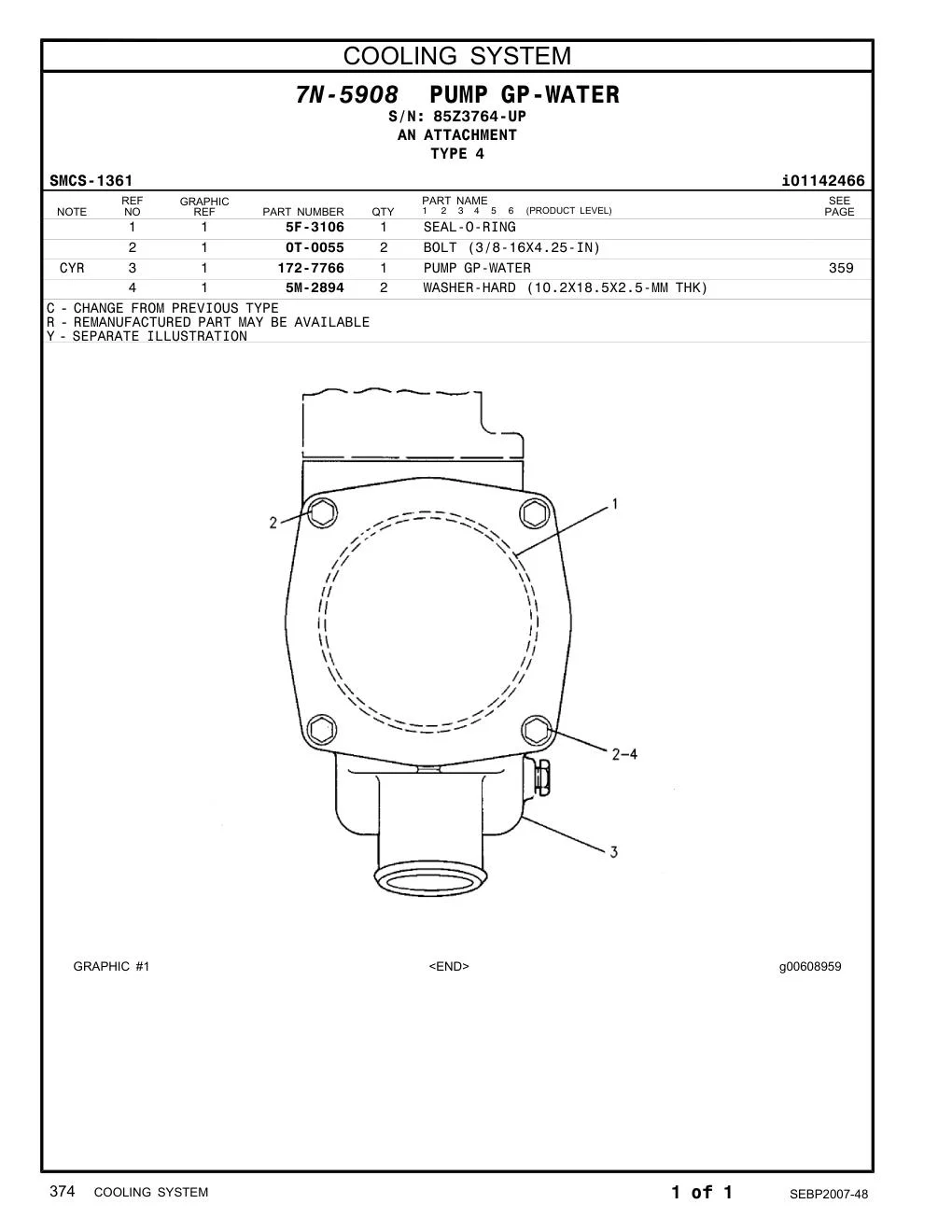 172-7766 - PUMP GP-WATER