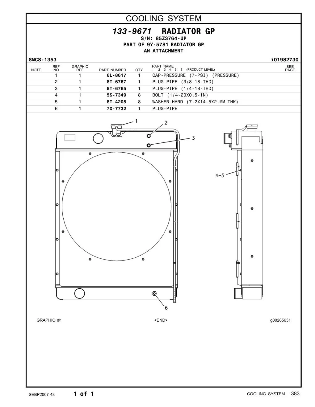 6L-8617 - CAP-PRESSURE (7-PSI) (PRESSURE)