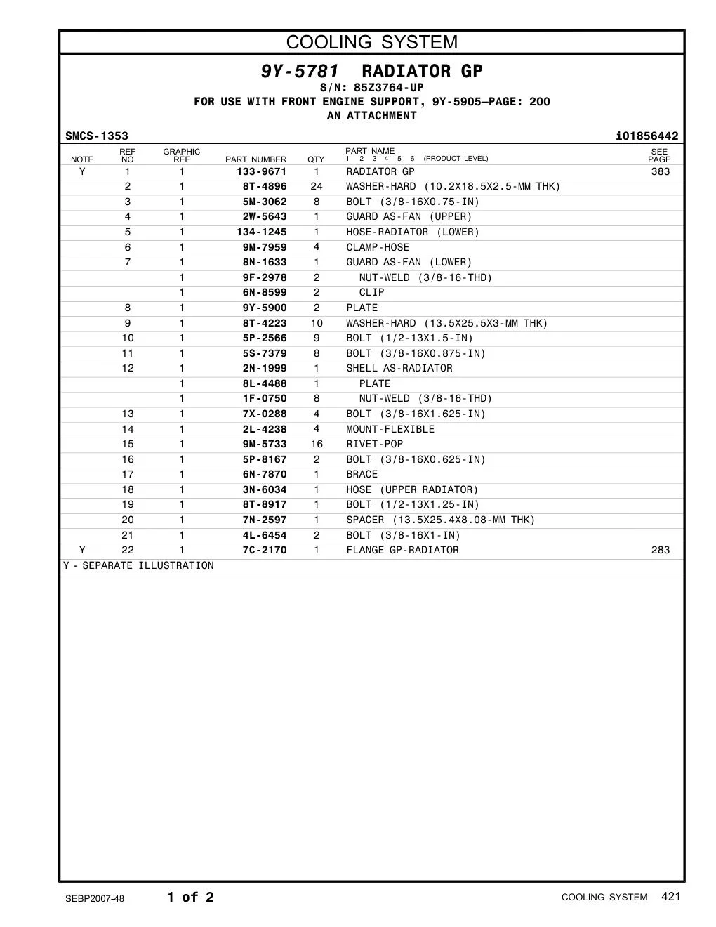 133-9671 - RADIATOR GP