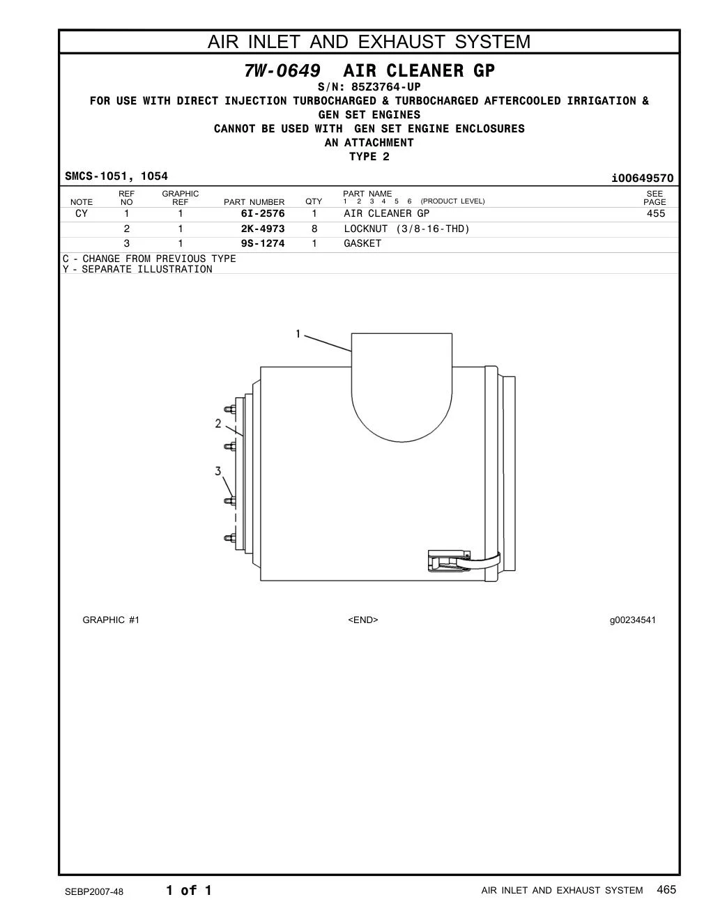 6I-2576 - AIR CLEANER GP