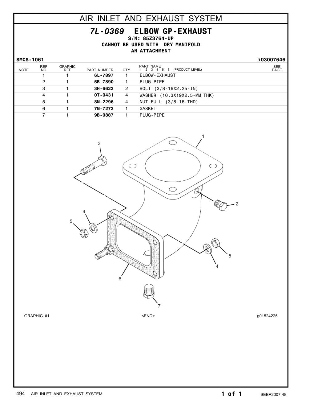0T-0431 WASHER (10.3X19X2.5-MM THK) · S/N 85Z3764-UP CAT parts manual diagram