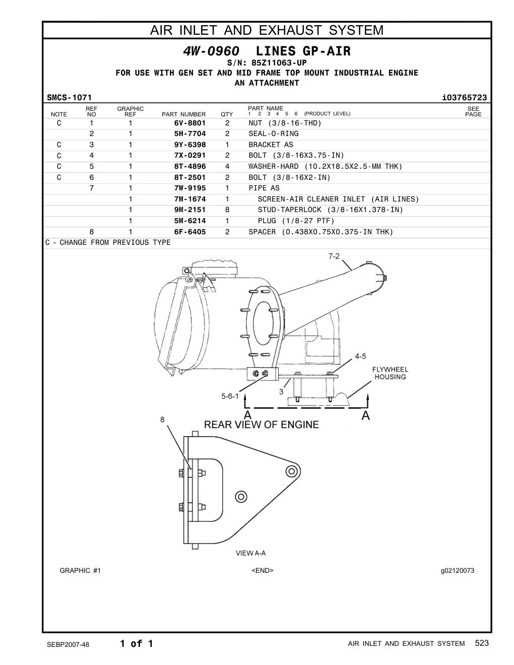 8T-2501 - BOLT (3/8-16X2-IN)