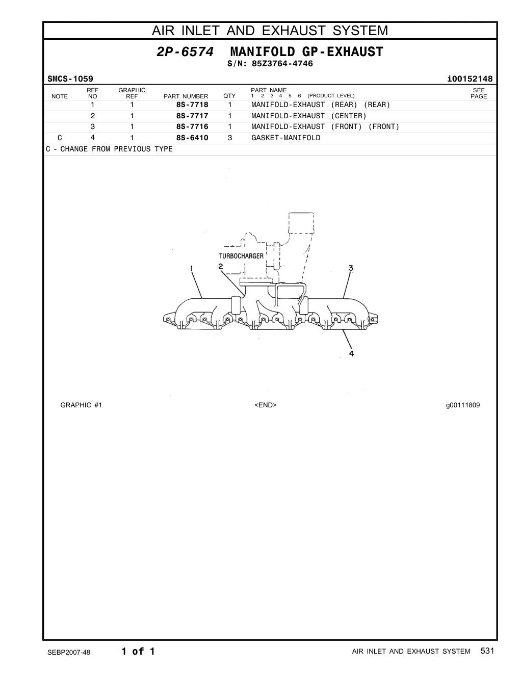 8S-7718 - MANIFOLD-EXHAUST (REAR) (REAR)