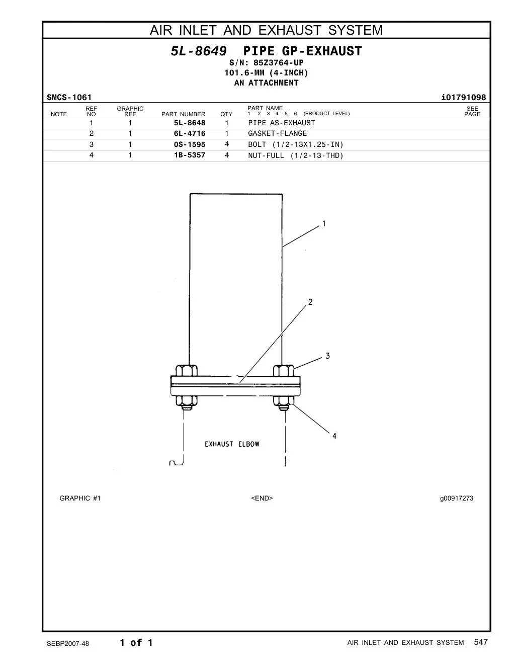 5L-8648 - PIPE AS-EXHAUST