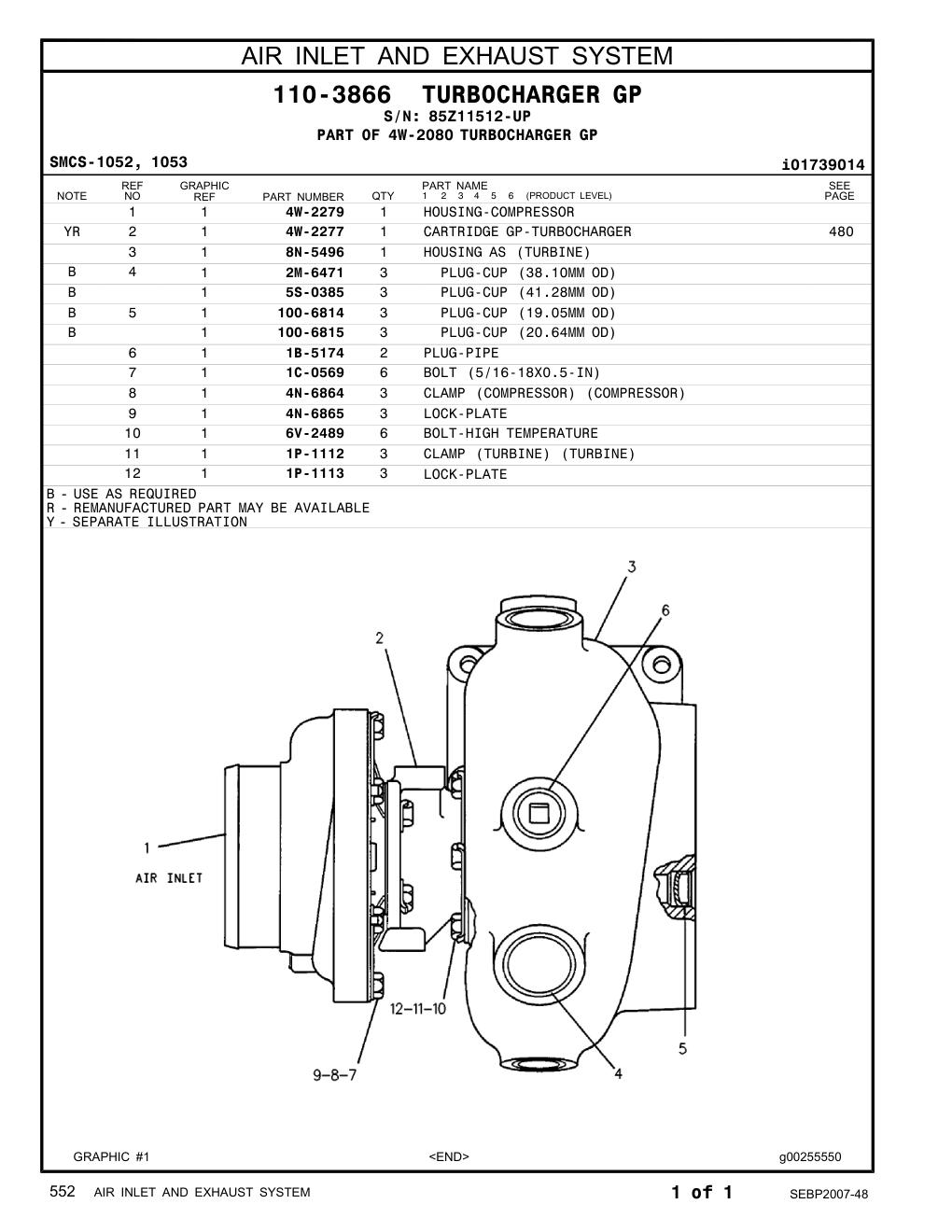 1C-0569 BOLT (5/16-18X0.5-IN) · S/N 85Z11512-UP CAT parts manual diagram