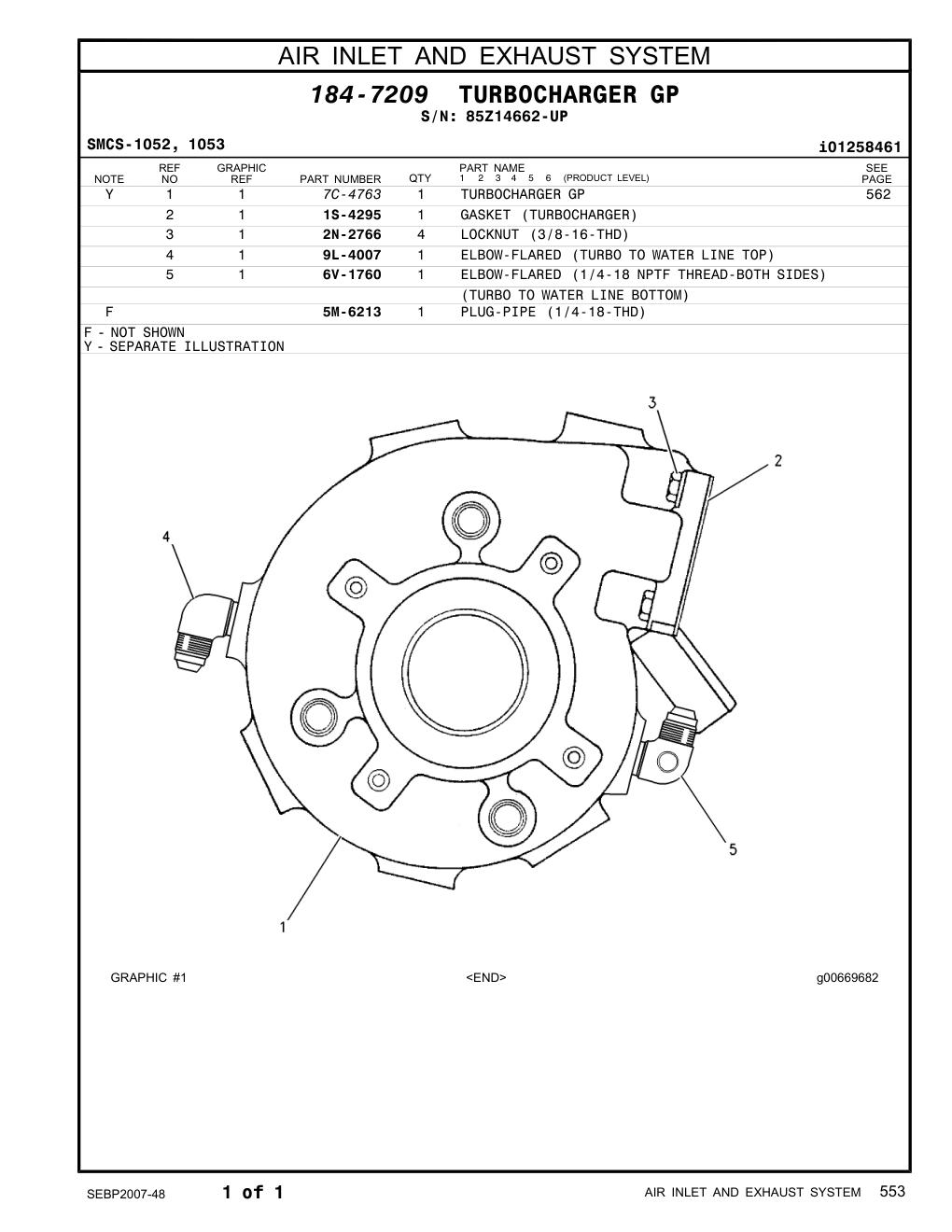 6V-1760 ELBOW-FLARED · S/N 85Z14662-UP CAT parts manual diagram