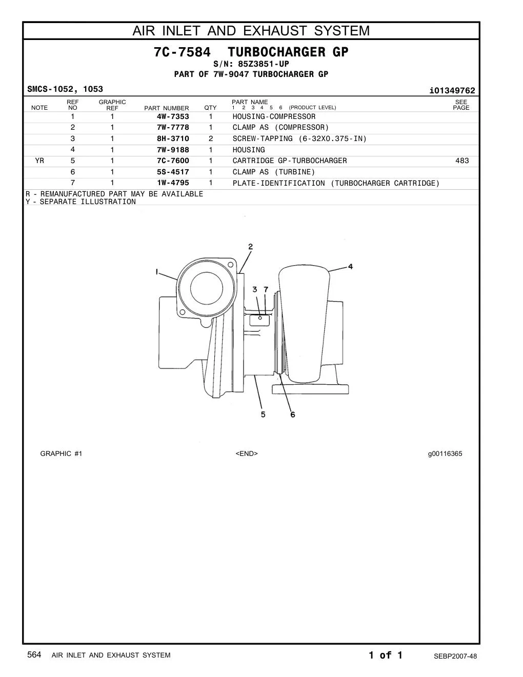 7C-7600 - CARTRIDGE GP-TURBOCHARGER