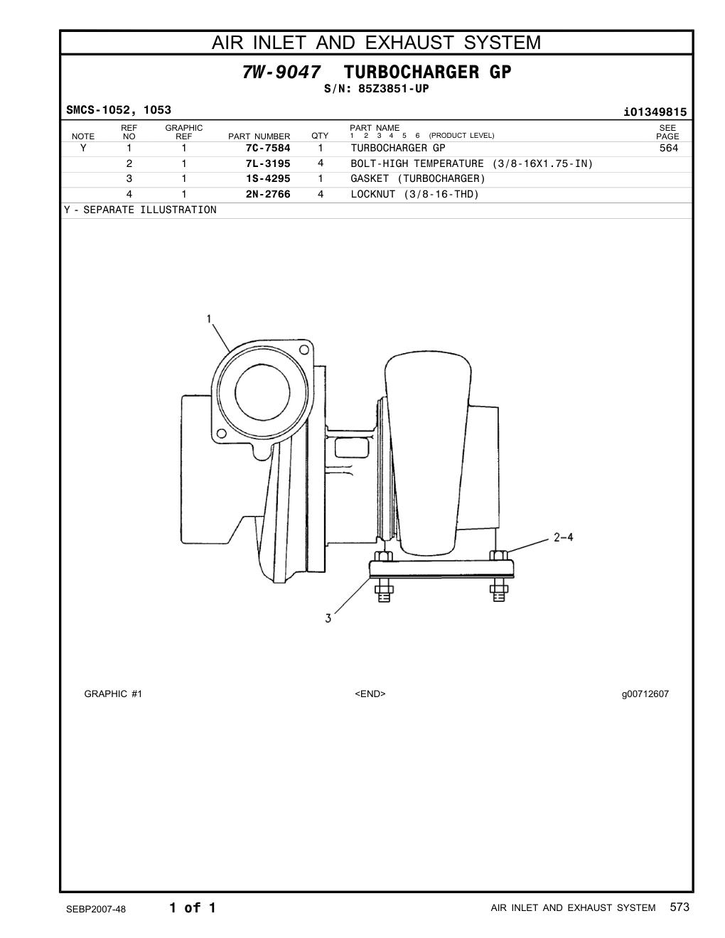 7C-7584 - TURBOCHARGER GP