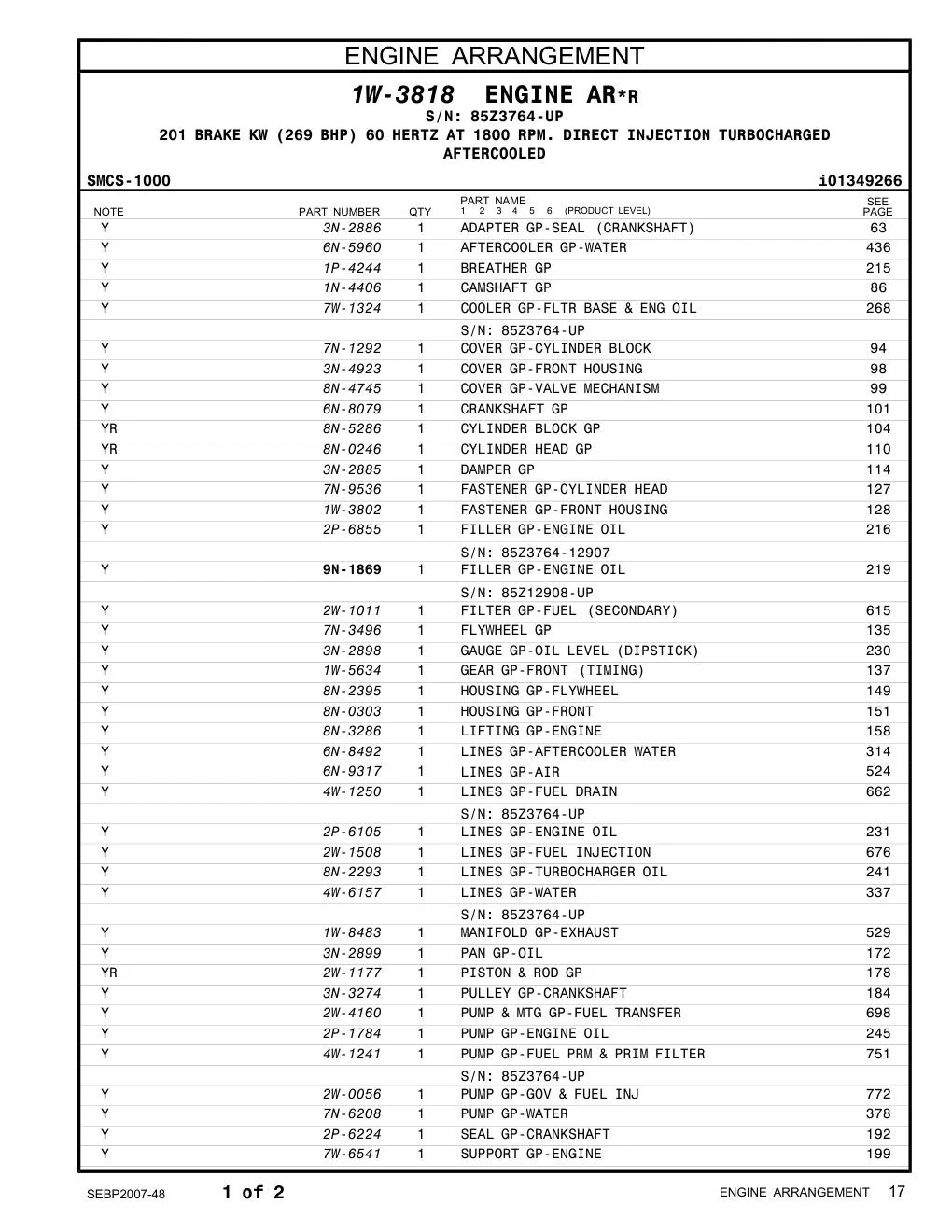 2W-1508 - LINES GP-FUEL INJECTION