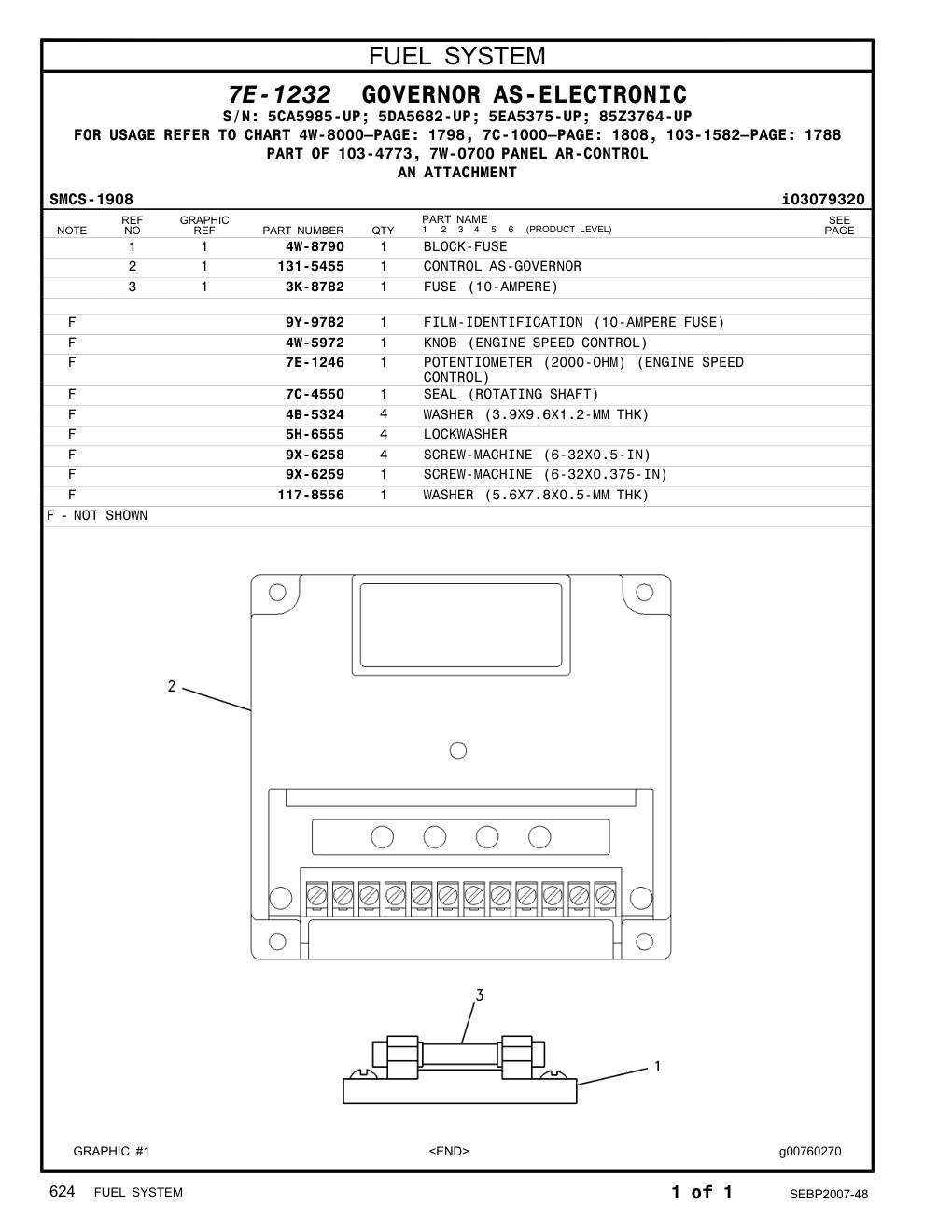 131-5455 CONTROL AS-GOVERNOR CAT parts manual diagram