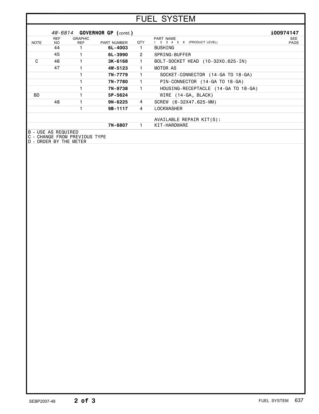 9B-1117 LOCKWASHER CAT parts manual diagram