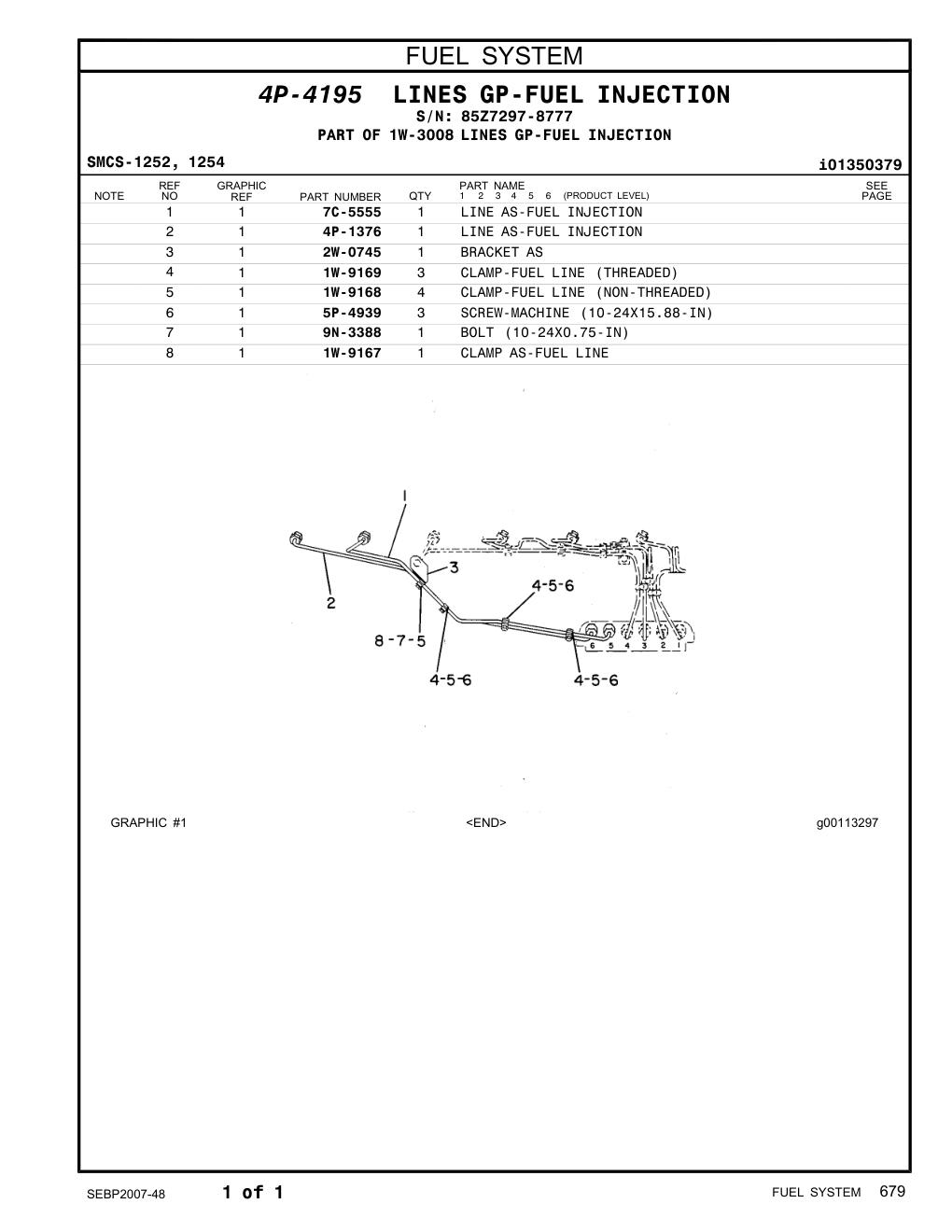2W-0745 BRACKET AS · S/N 85Z7297-8777 CAT parts manual diagram