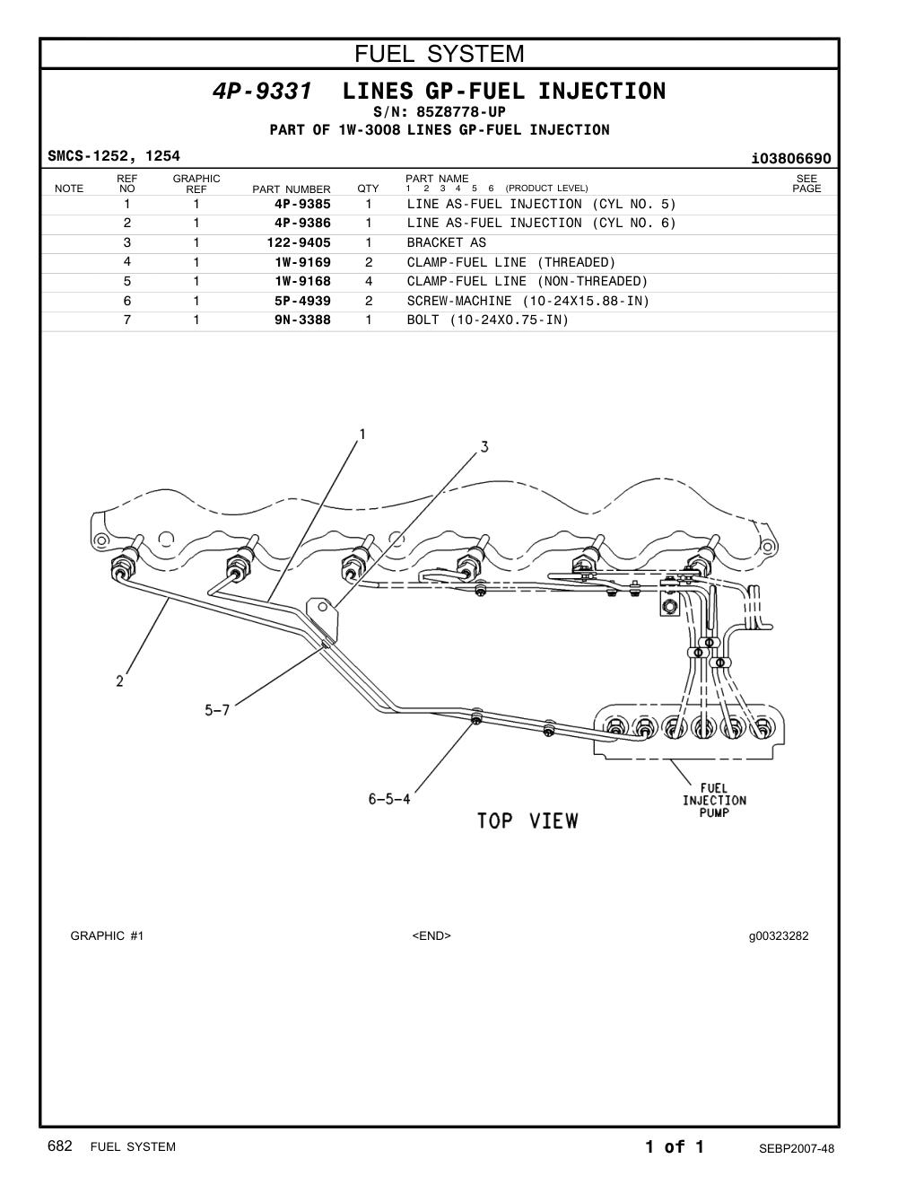 122-9405 BRACKET AS · S/N 85Z8778-UP CAT parts manual diagram