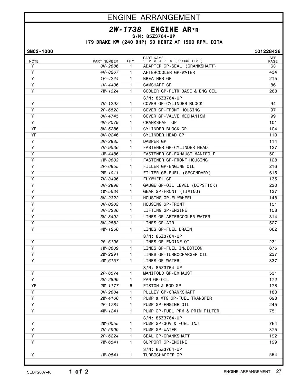 1W-0541 - TURBOCHARGER GP