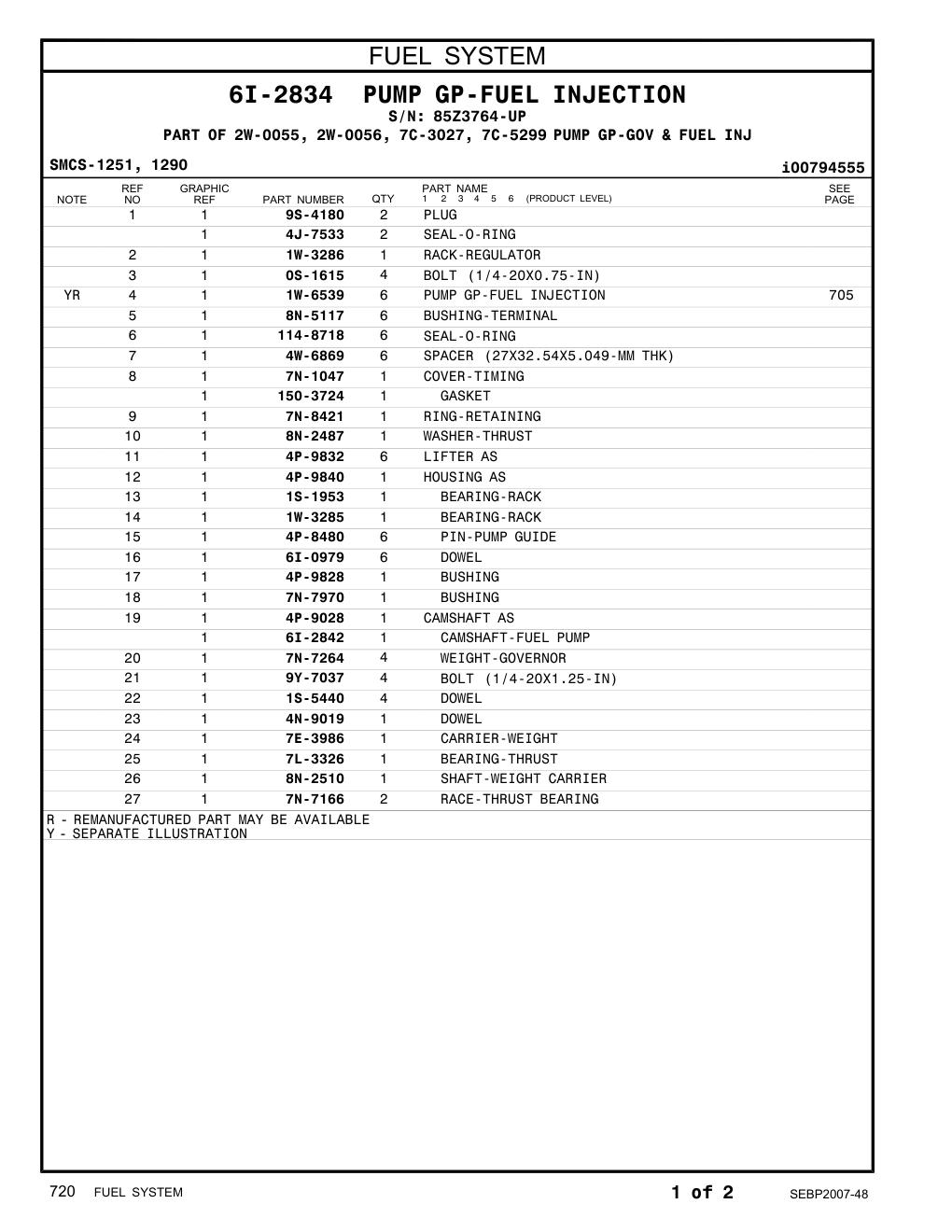 4P-9028 - CAMSHAFT AS