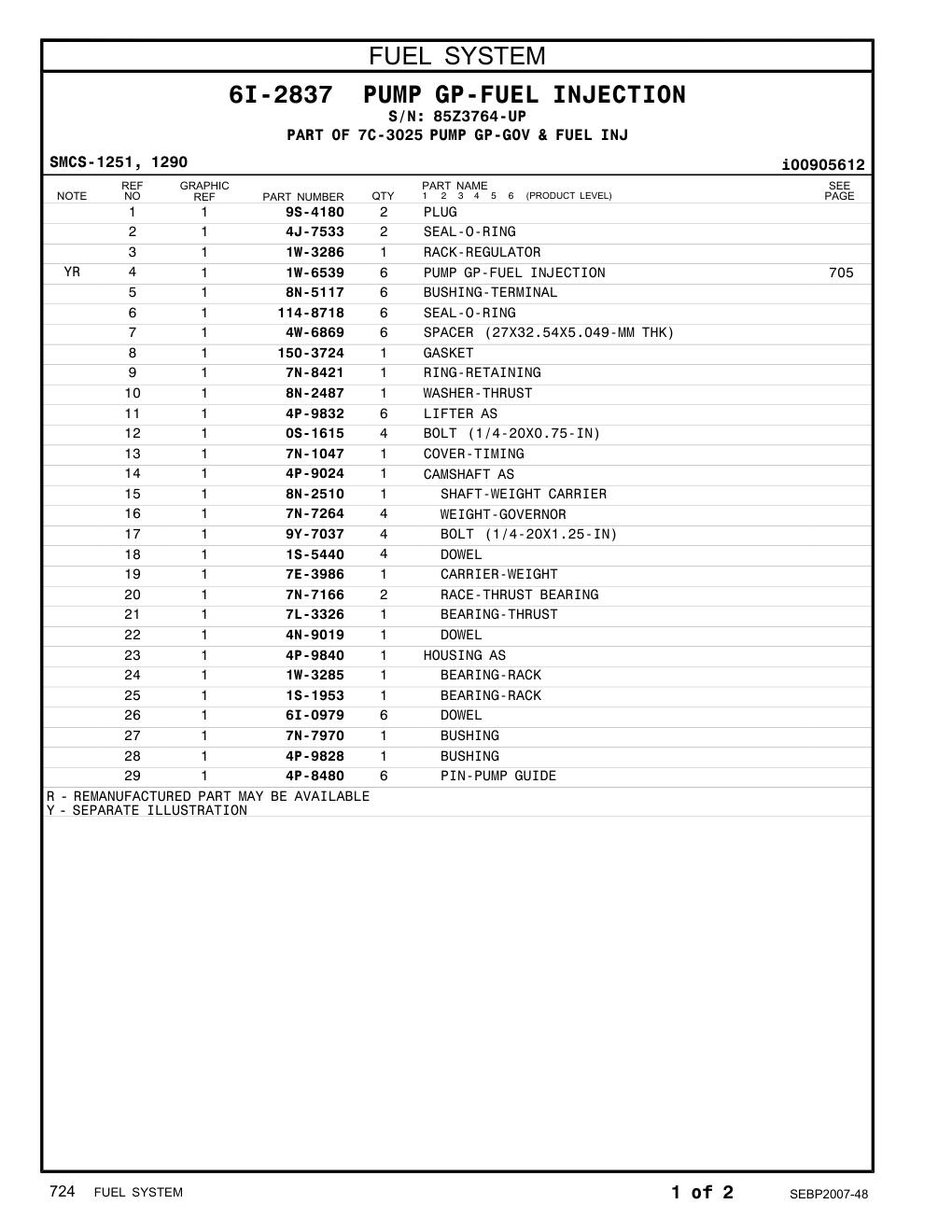 4P-9024 - CAMSHAFT AS