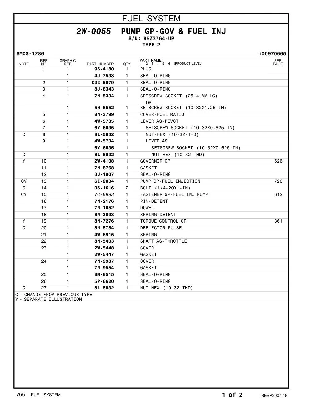 6I-2834 PUMP GP-FUEL INJECTION CAT parts manual diagram
