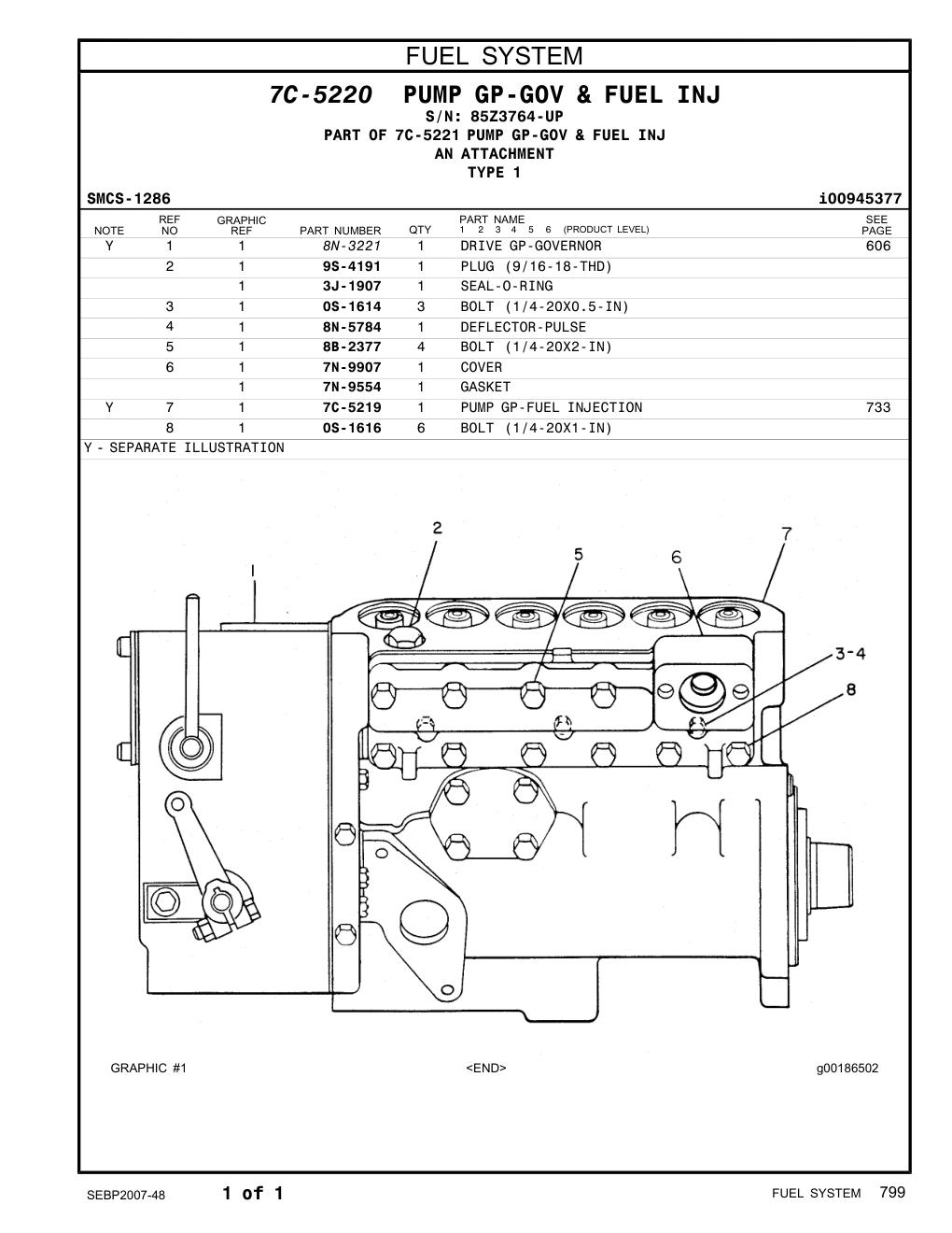 7C-5219 - PUMP GP-FUEL INJECTION