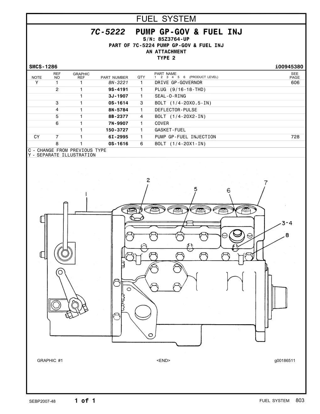 6I-2995 - PUMP GP-FUEL INJECTION