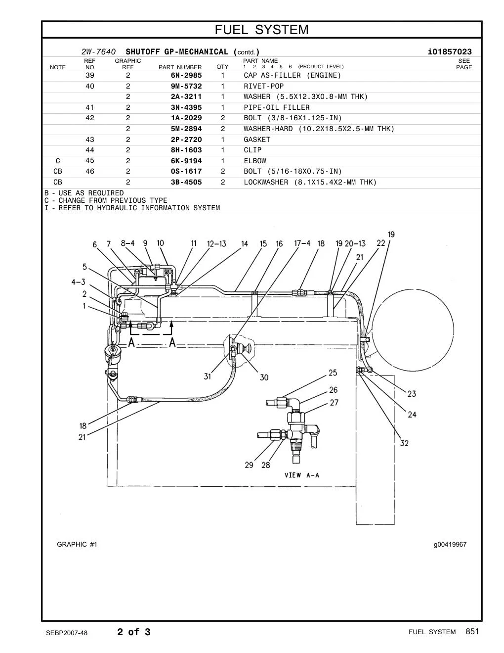 6N-2985 CAP AS-FILLER (ENGINE OIL) CAT parts manual diagram