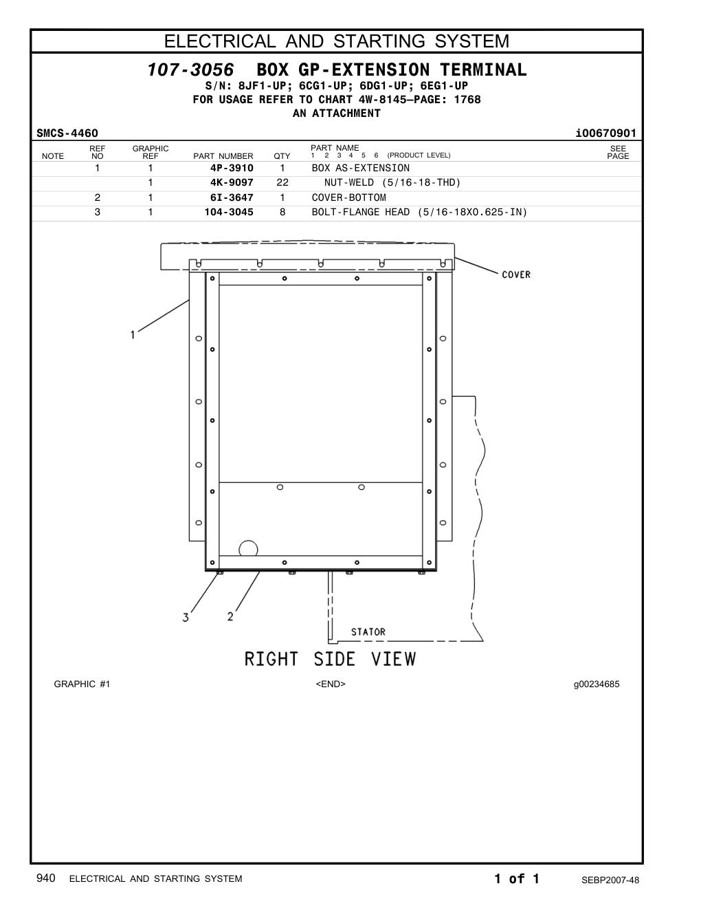 104-3045 BOLT-FLANGE HEAD (5/16-18X0.625-IN) CAT parts manual diagram