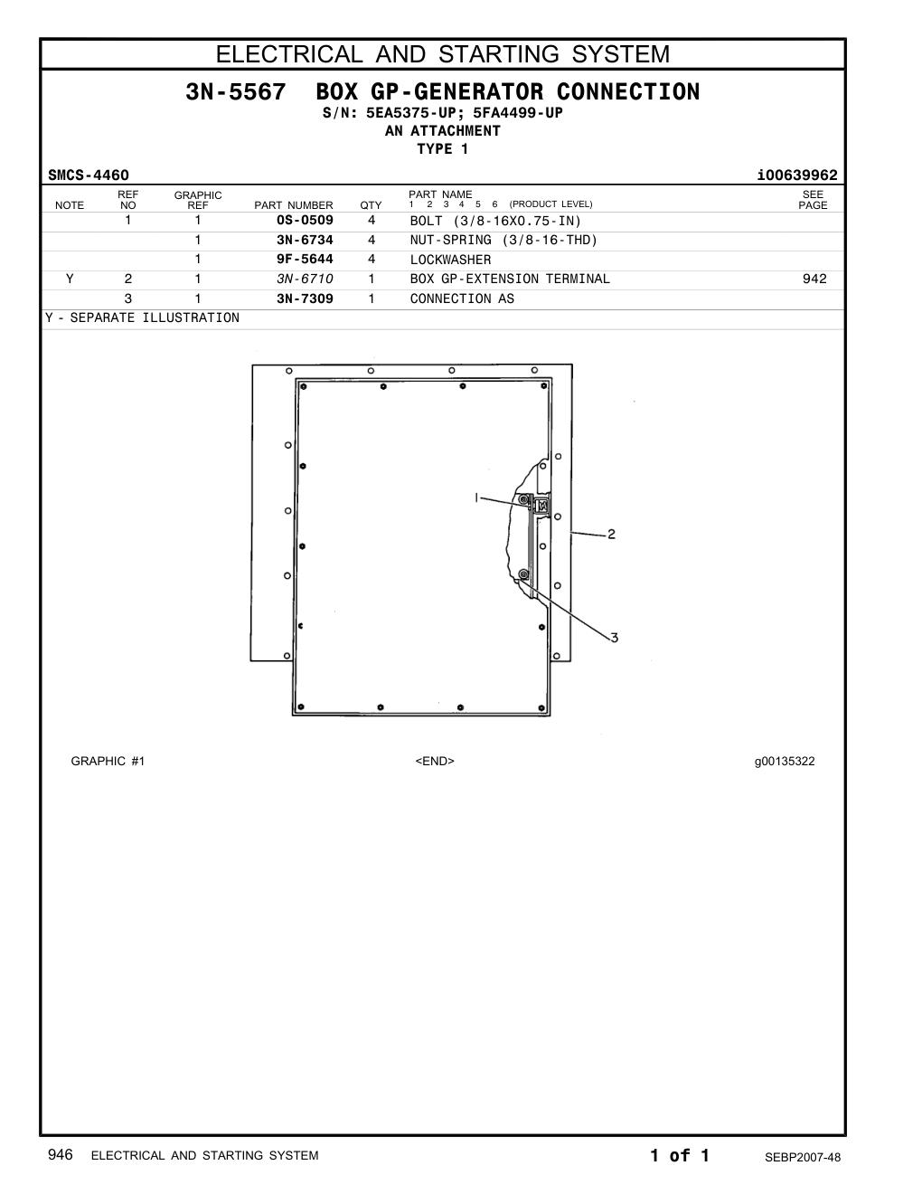 3N-7309 CONNECTION AS CAT parts manual diagram