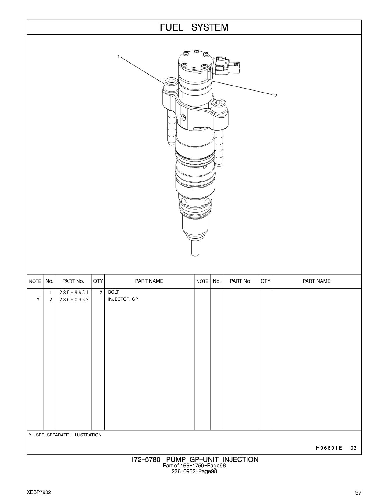 236-0962 INJECTOR GP CAT parts manual diagram