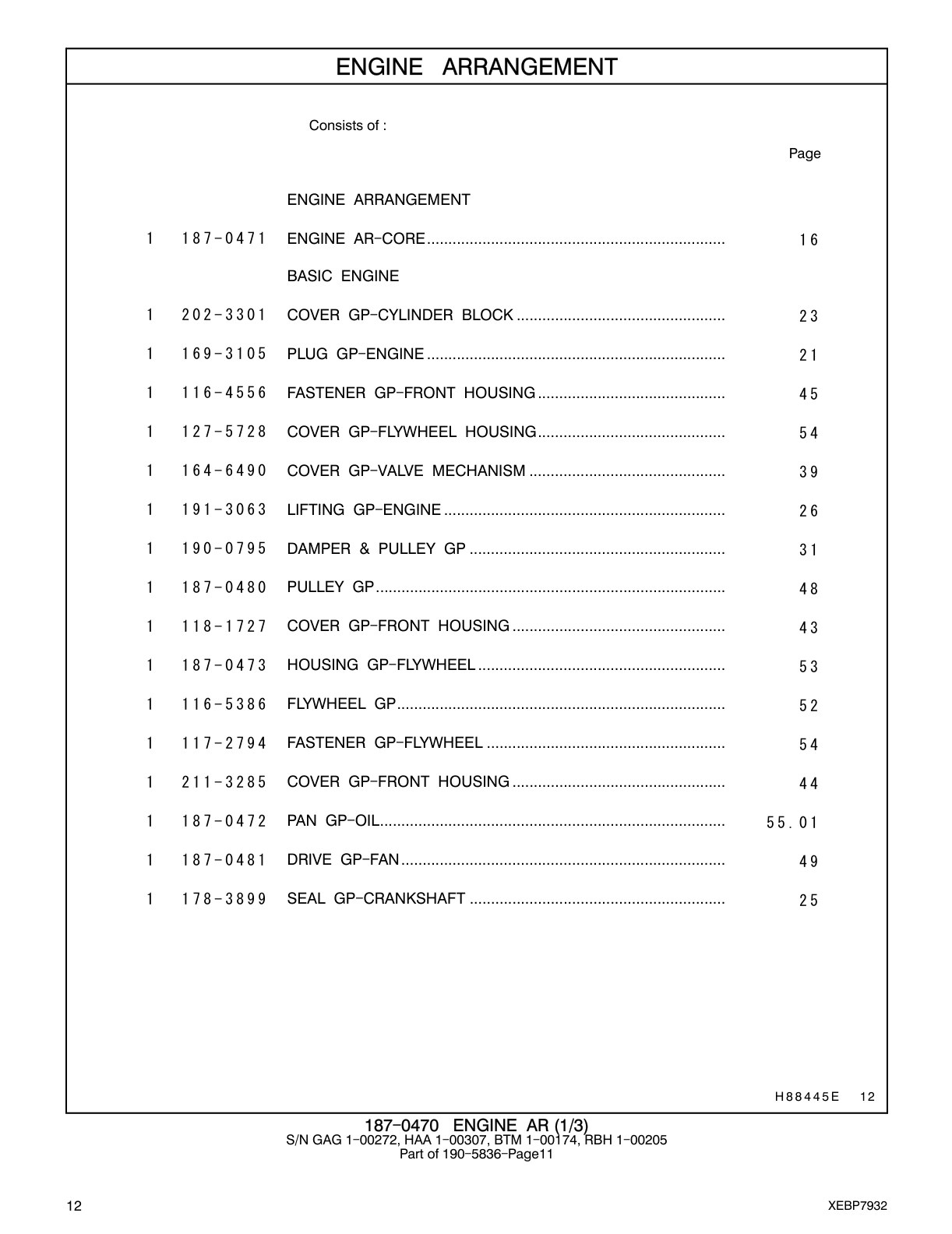 178-3899 - SEAL GP-CRANKSHAFT