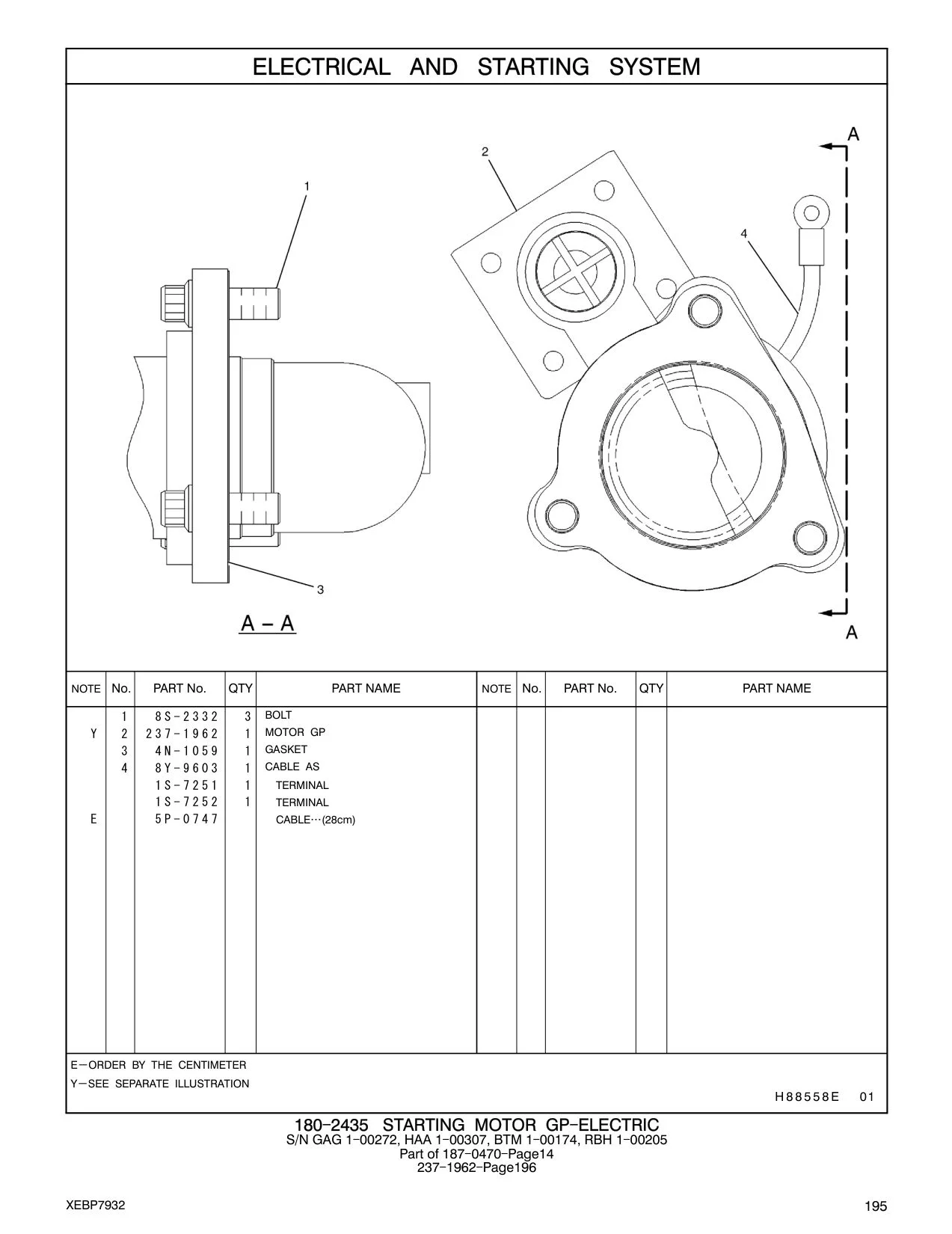 237-1962 MOTOR GP CAT parts manual diagram