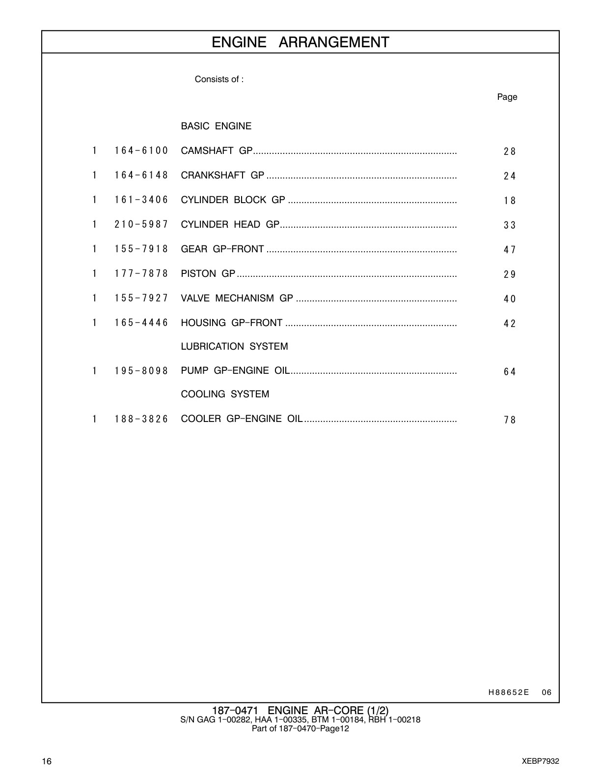 195-8098 PUMP GP-ENGINE OIL CAT parts manual diagram