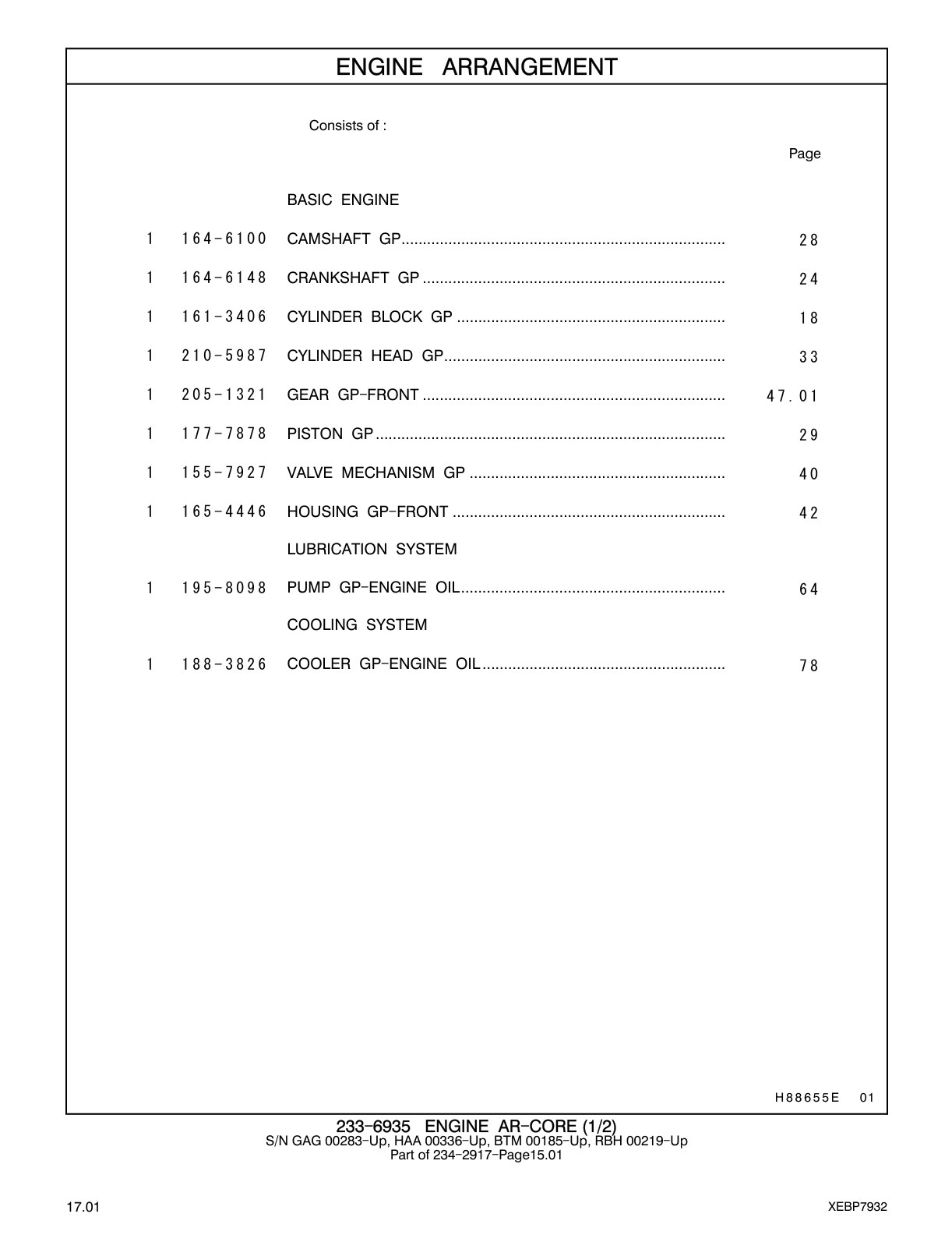 205-1321 - GEAR GP-FRONT