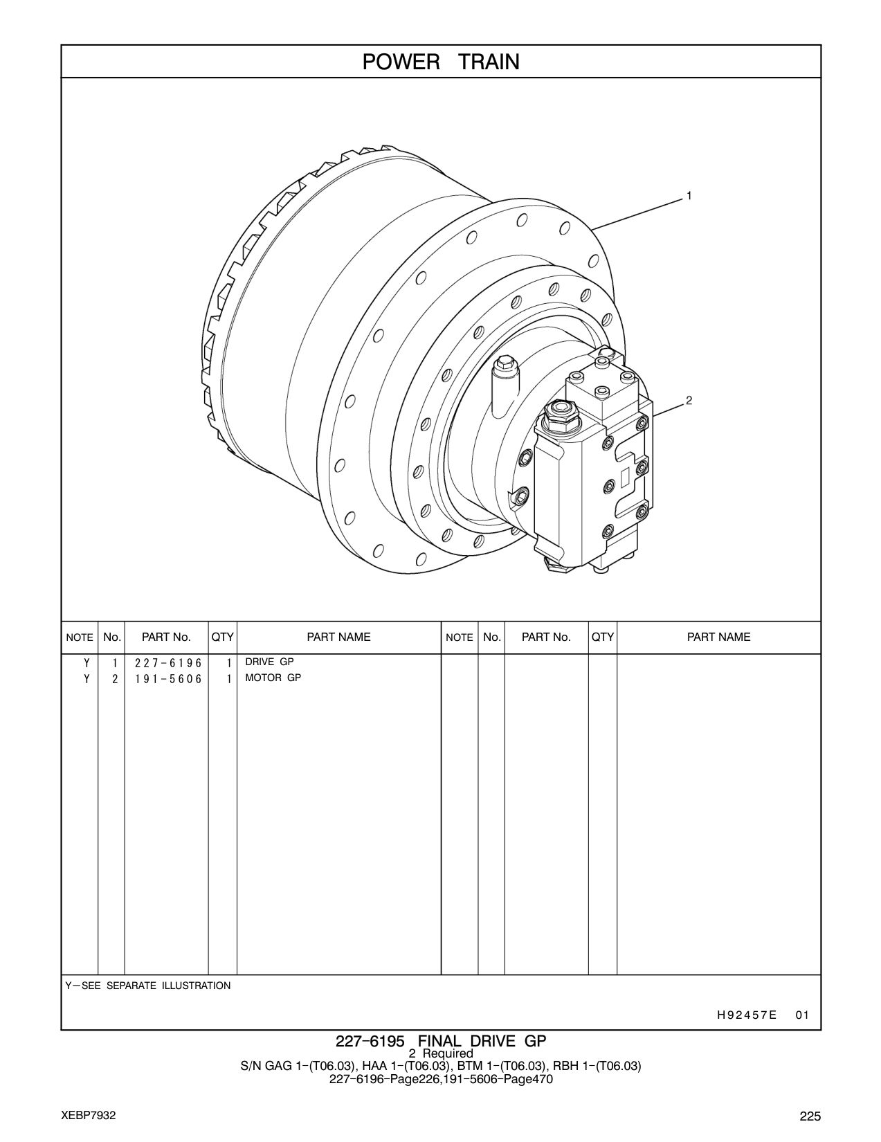 191-5606 MOTOR GP CAT parts manual diagram