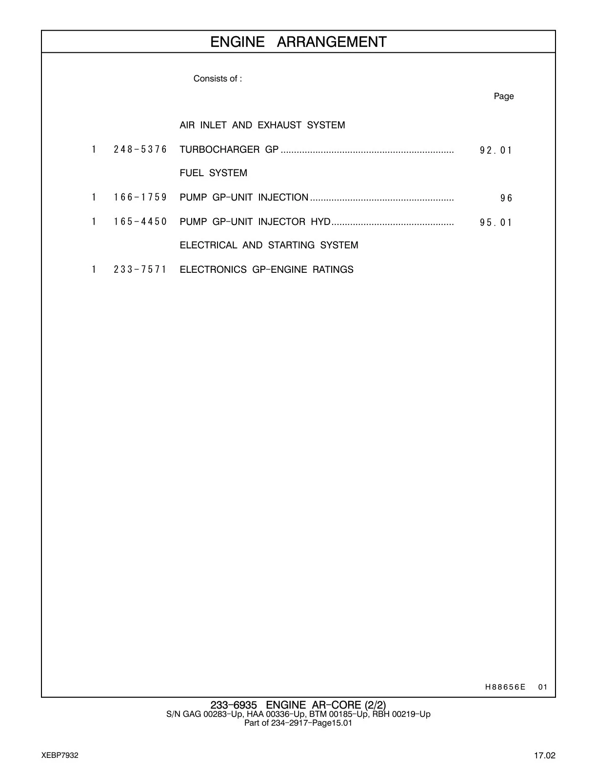 165-4450 PUMP GP - UNIT INJECTOR HYD.............................................. ELECTRICAL AND STARTING SYSTEM CAT parts diagram