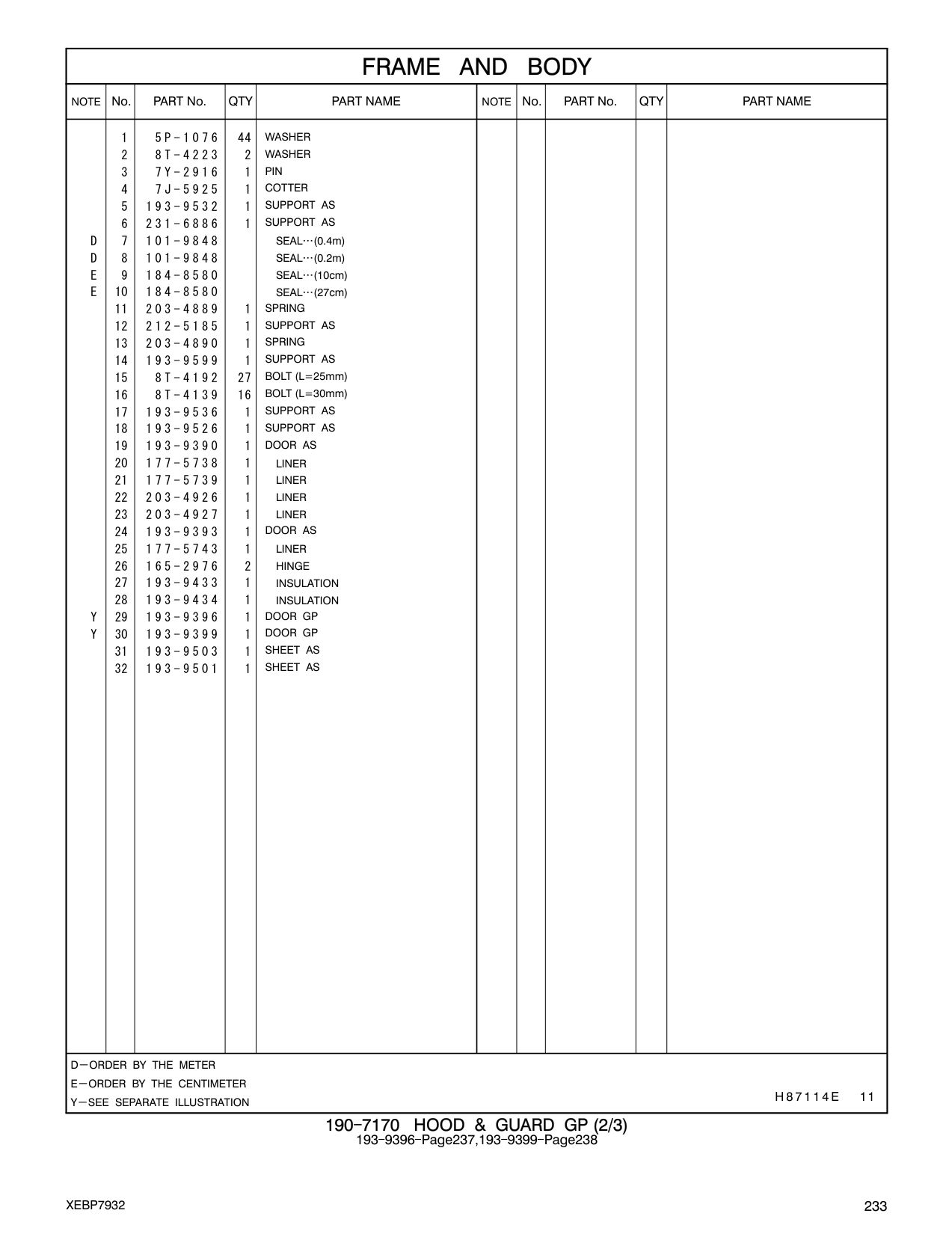 193-9503 SHEET AS CAT parts manual diagram