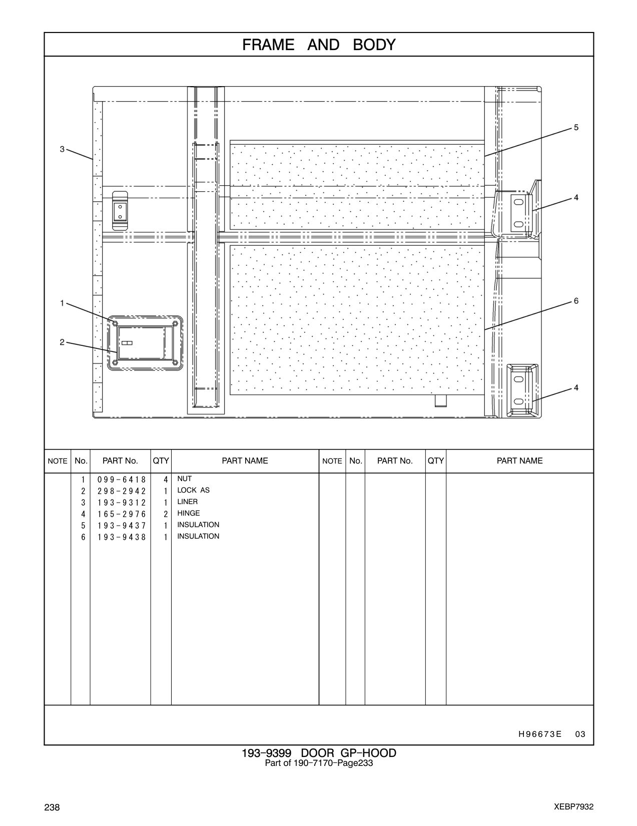 193-9437 INSULATION CAT parts manual diagram