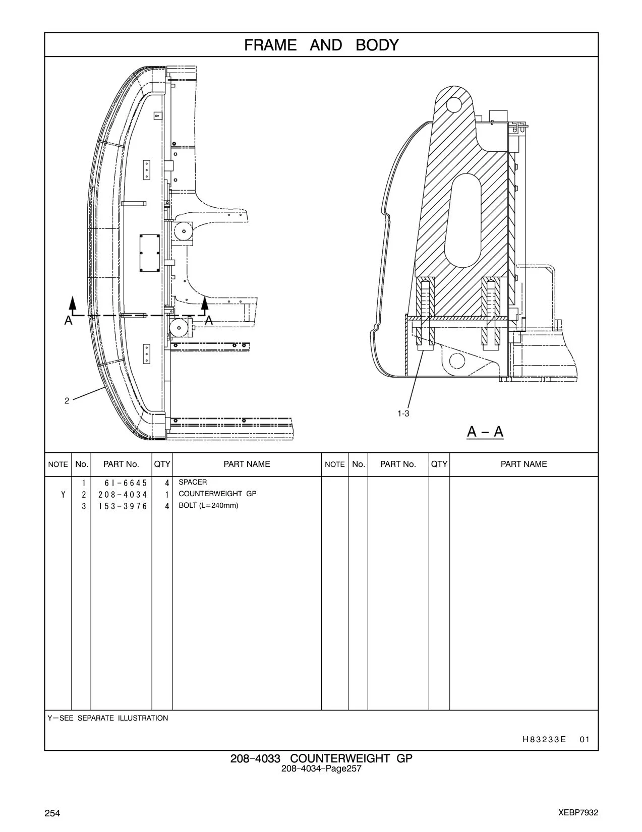 208-4034 - COUNTERWEIGHT GP