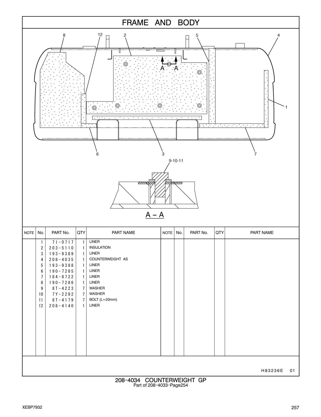 208-4035 - COUNTERWEIGHT AS