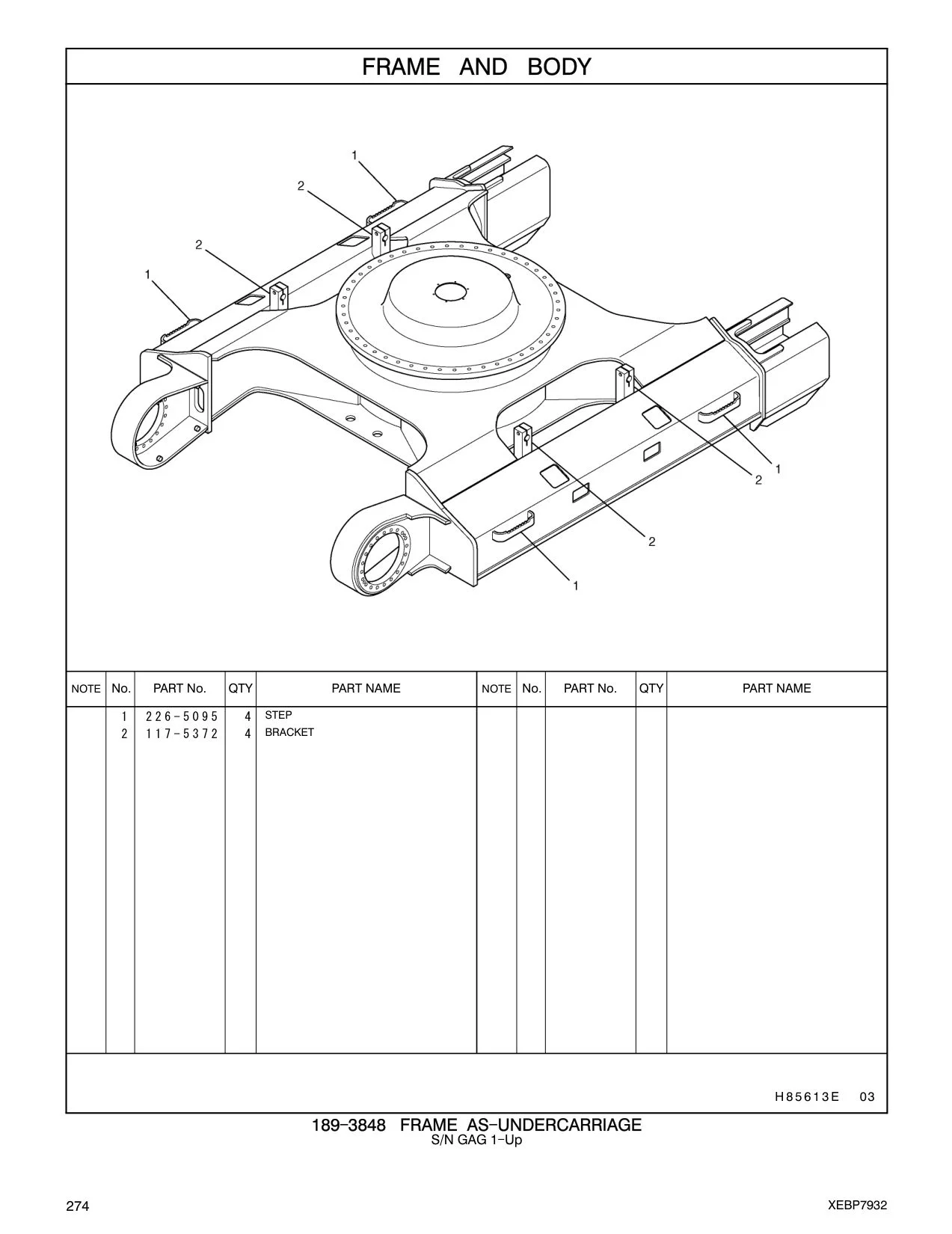 226-5095 STEP CAT parts manual diagram