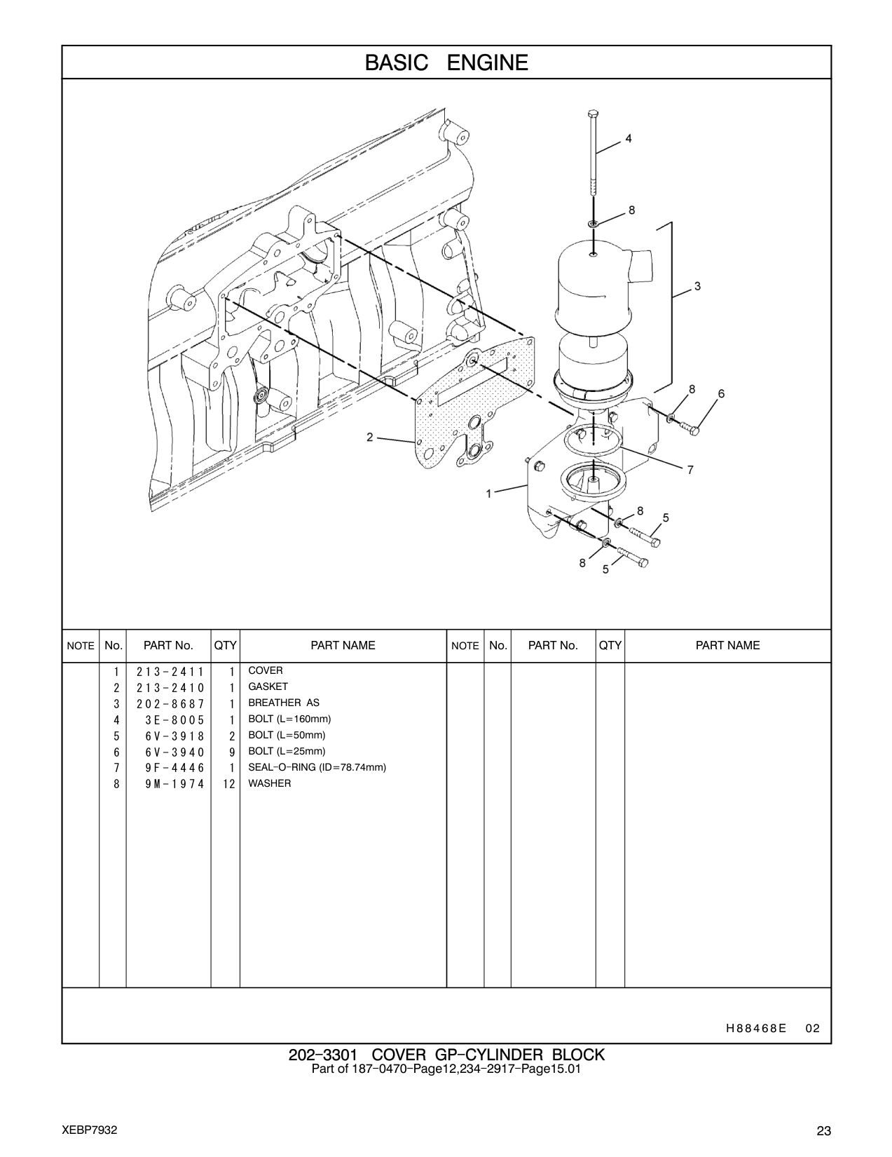 213-2410 GASKET CAT parts manual diagram