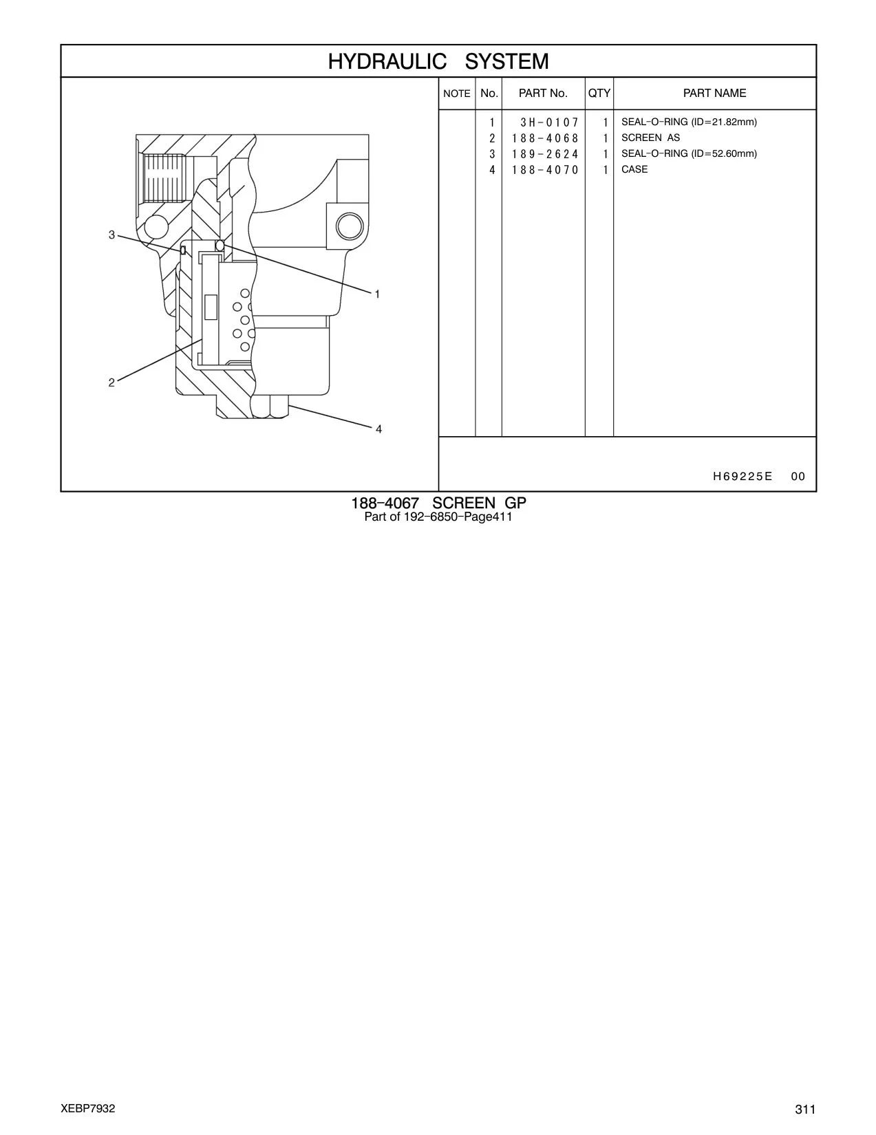 189-2624 - SEAL - O - RING (ID=52.60mm)