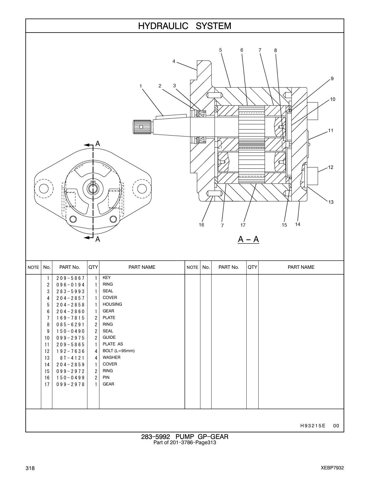 204-2858 HOUSING CAT parts manual diagram