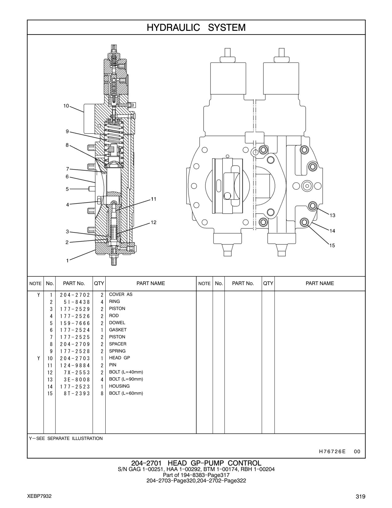 3E-8008 BOLT (L=90mm) CAT parts manual diagram