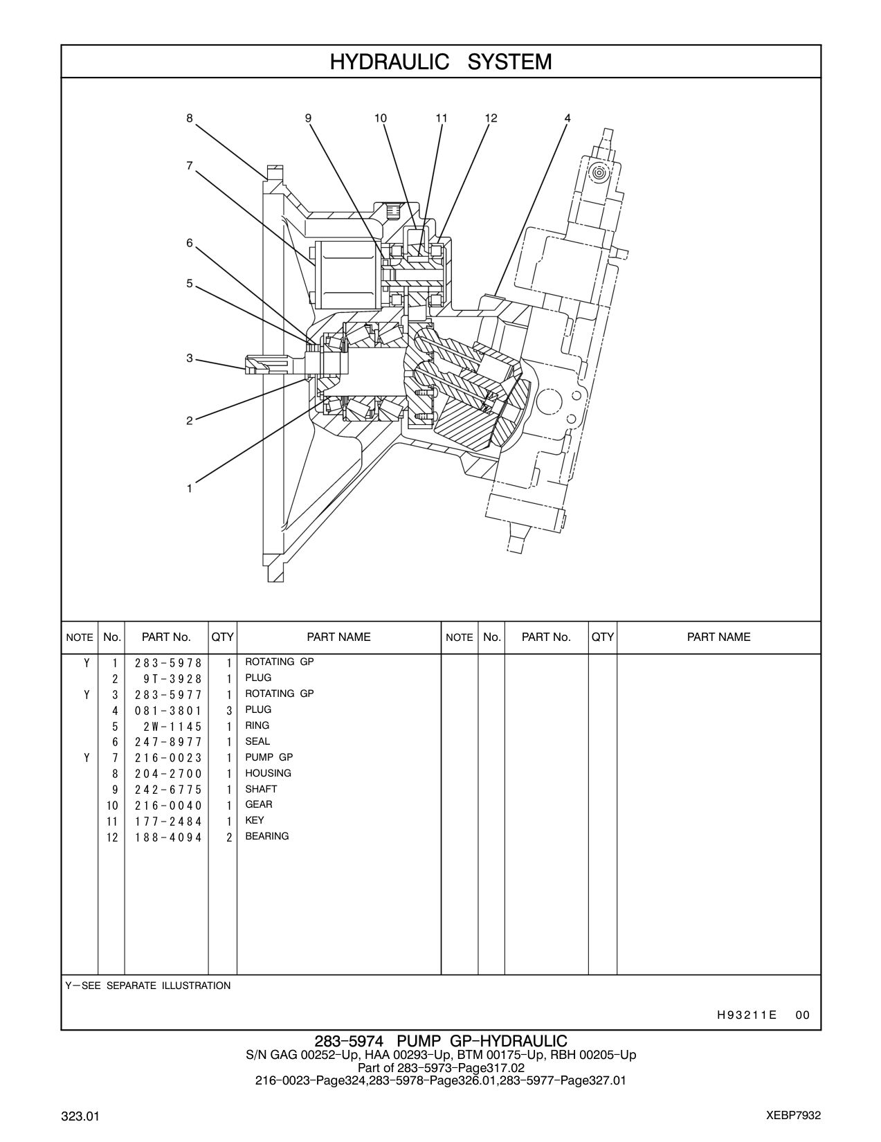 216-0040 GEAR CAT parts manual diagram