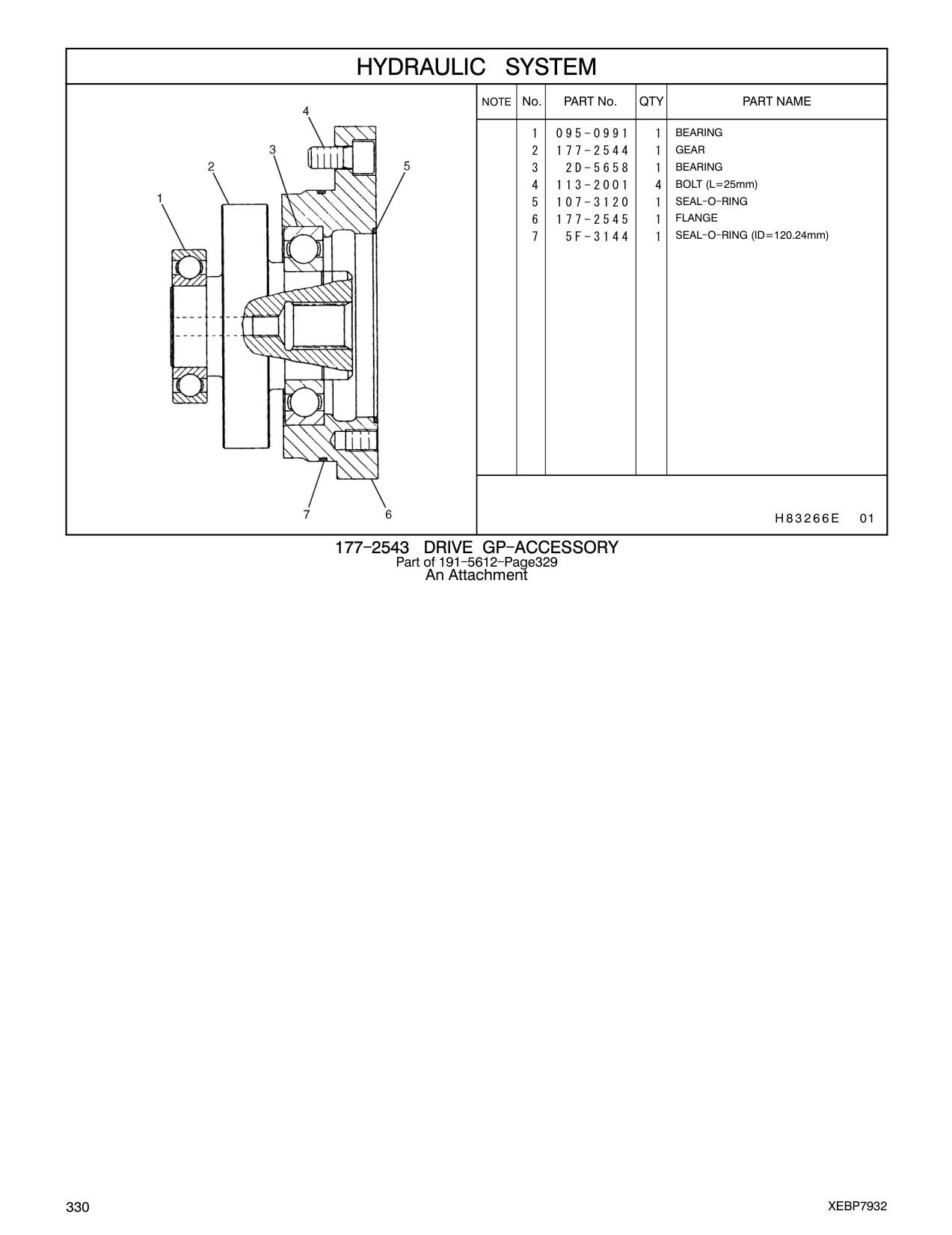 113-2001 BOLT (L=25mm) CAT parts manual diagram