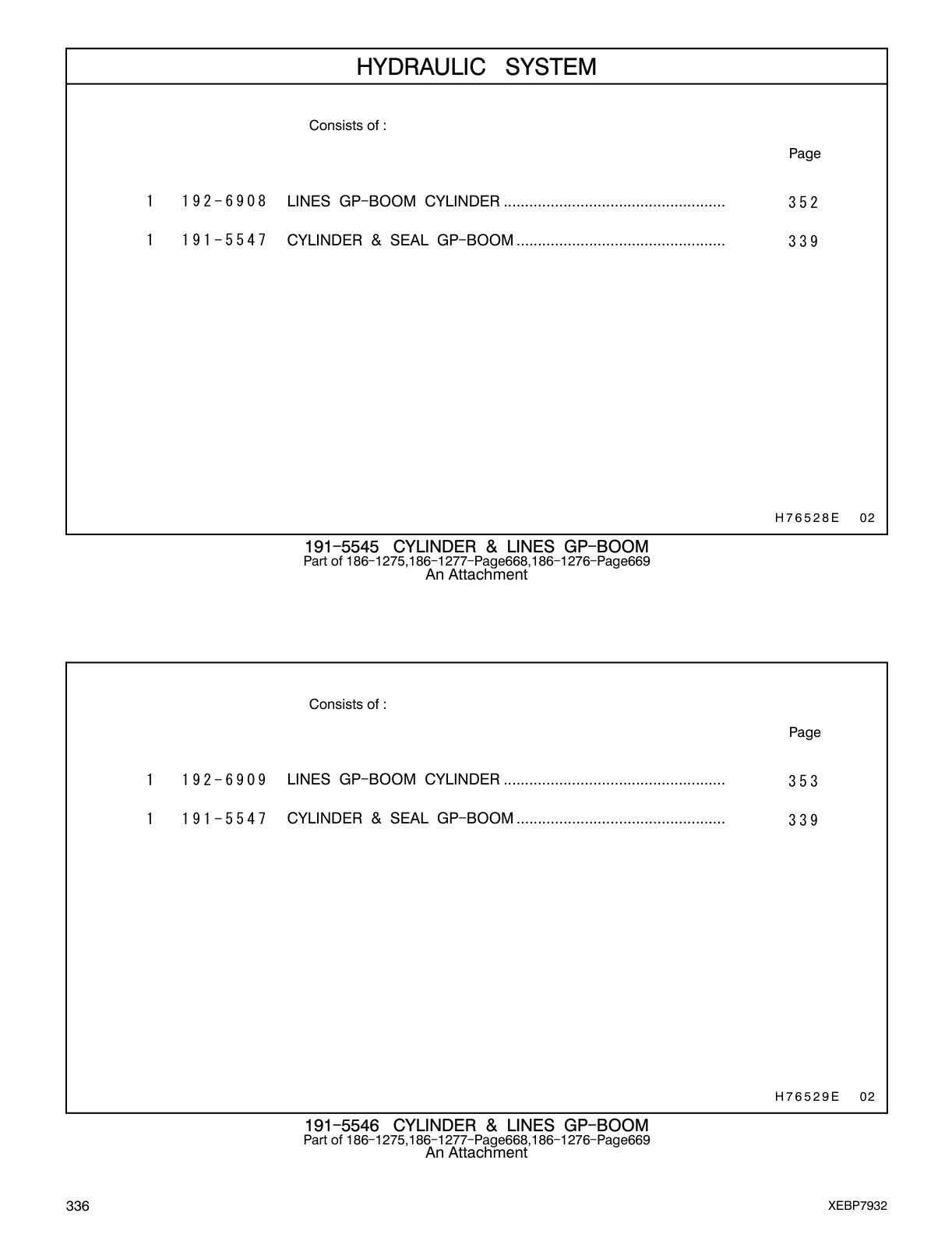 192-6908 LINES GP-BOOM CYLINDER CAT parts manual diagram