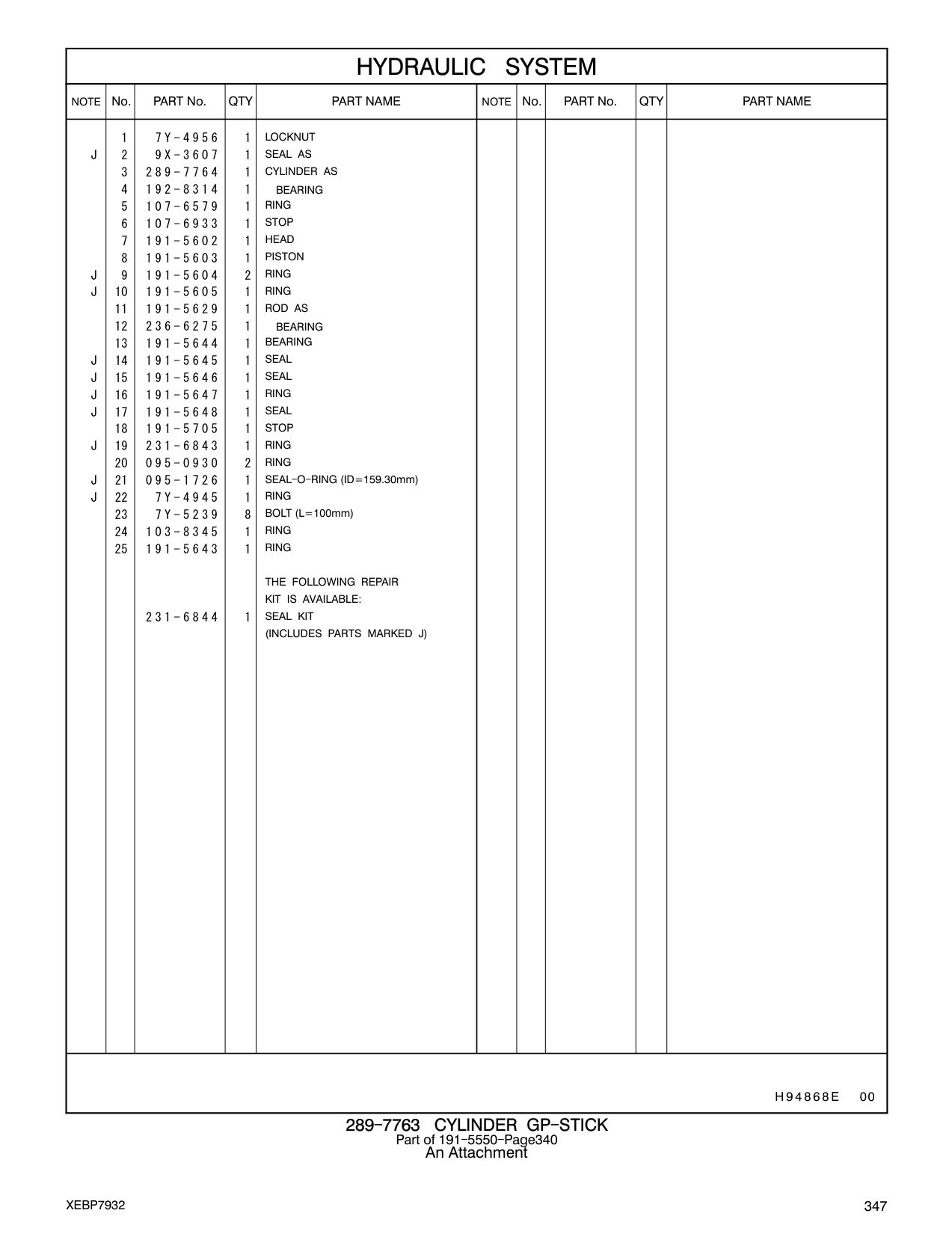 095-0930 RING CAT parts manual diagram