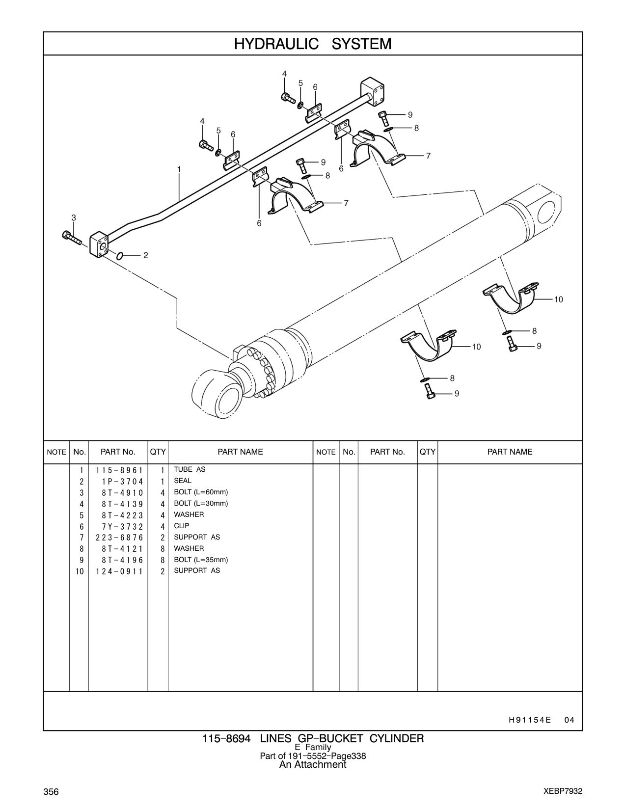 223-6876 SUPPORT AS CAT parts manual diagram