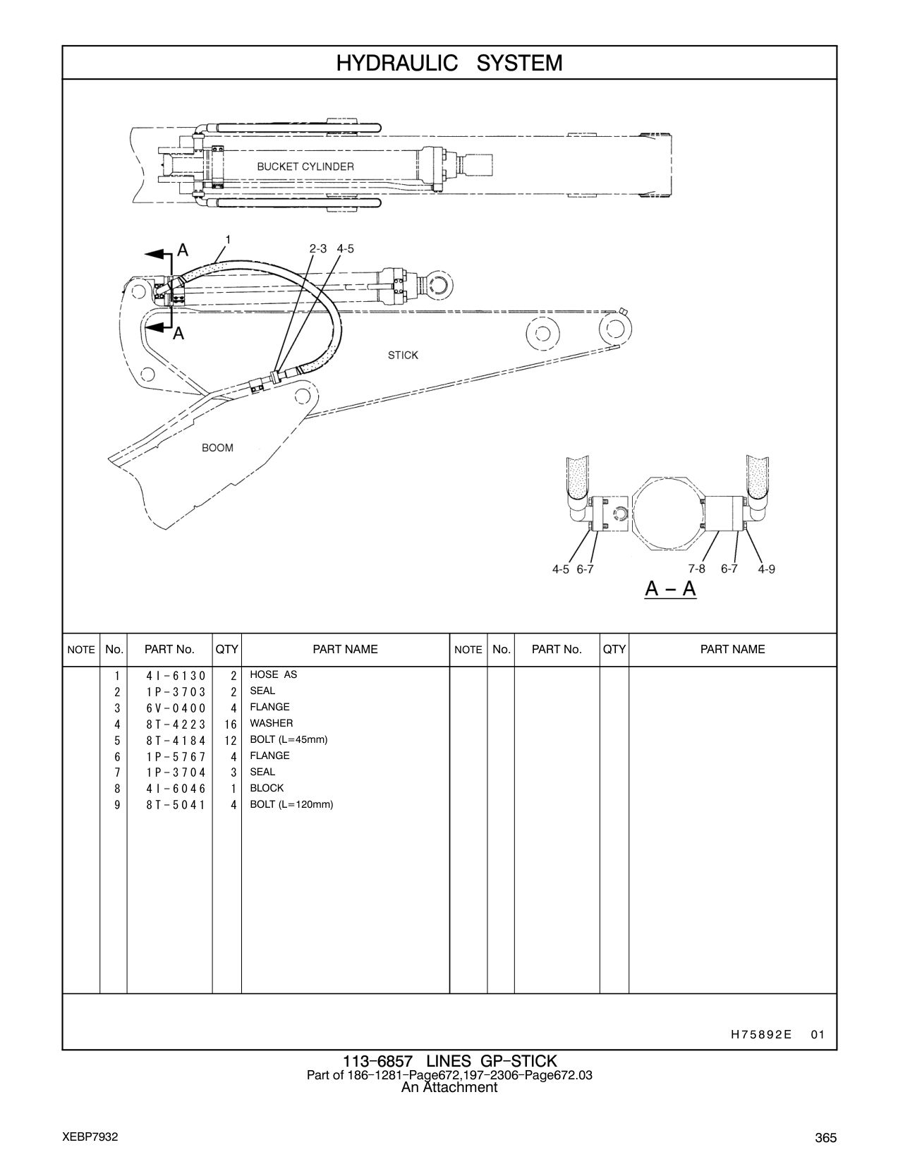 4I-6130 HOSE AS CAT parts manual diagram