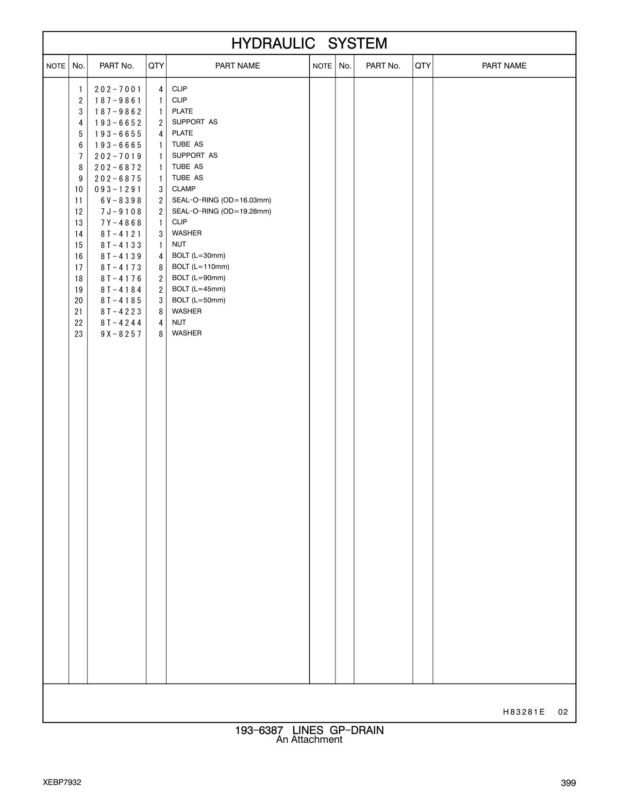 202-6872 TUBE AS CAT parts manual diagram